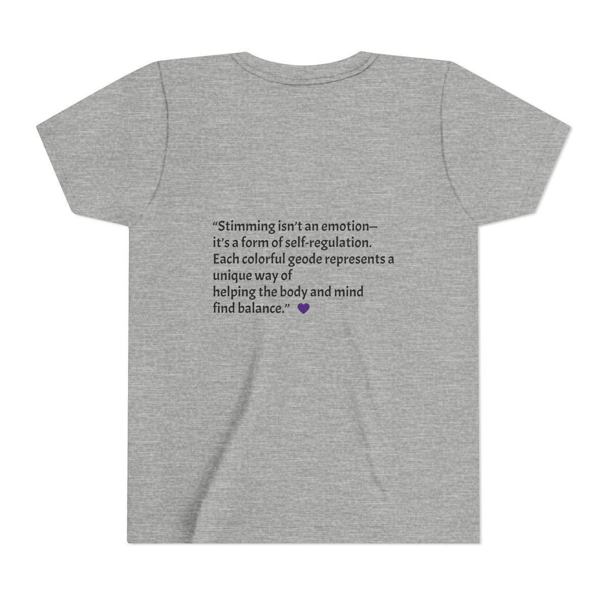 “Geo Flaps With Sticks!” Stimming Geode -Autism Self Sensory Regulation Youth Tee - Geo Rocks The 'Tism