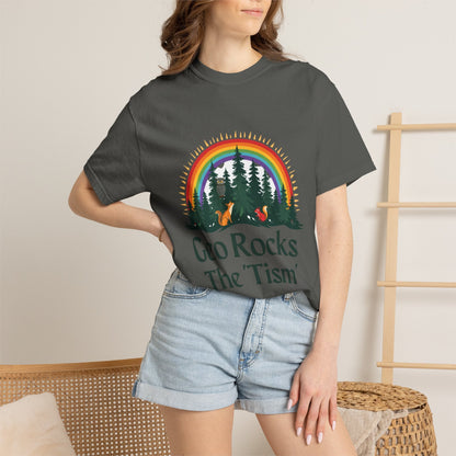"Geo Rocks The 'Tism" Forest Design Garment - Dyed T-Shirt | Comfort Colors | 9 Colors, S–4XL - Geo Rocks The 'Tism