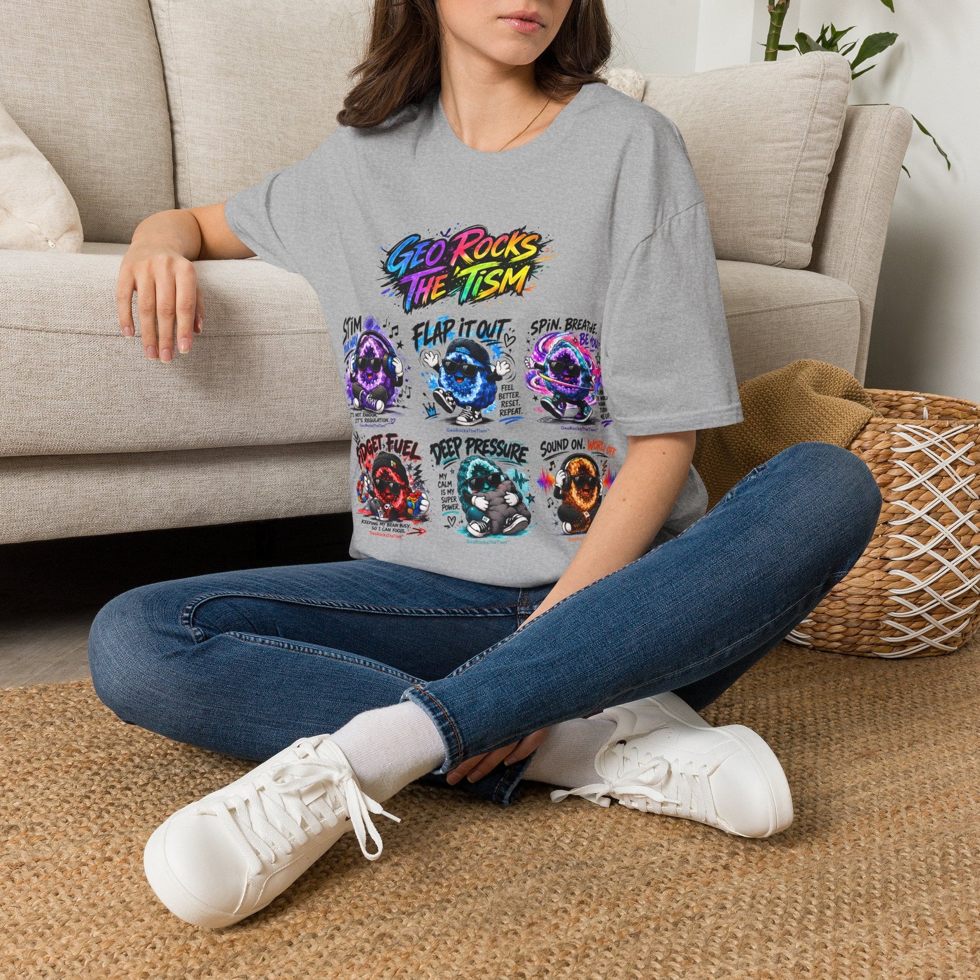 Geo Rocks The 'Tism Teen Geode Educational Tee - Geo Rocks The 'Tism