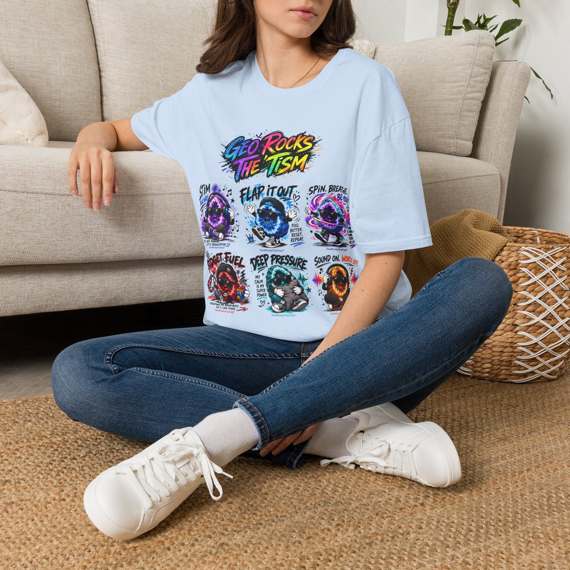 Geo Rocks The 'Tism Teen Geode Educational Tee - Geo Rocks The 'Tism