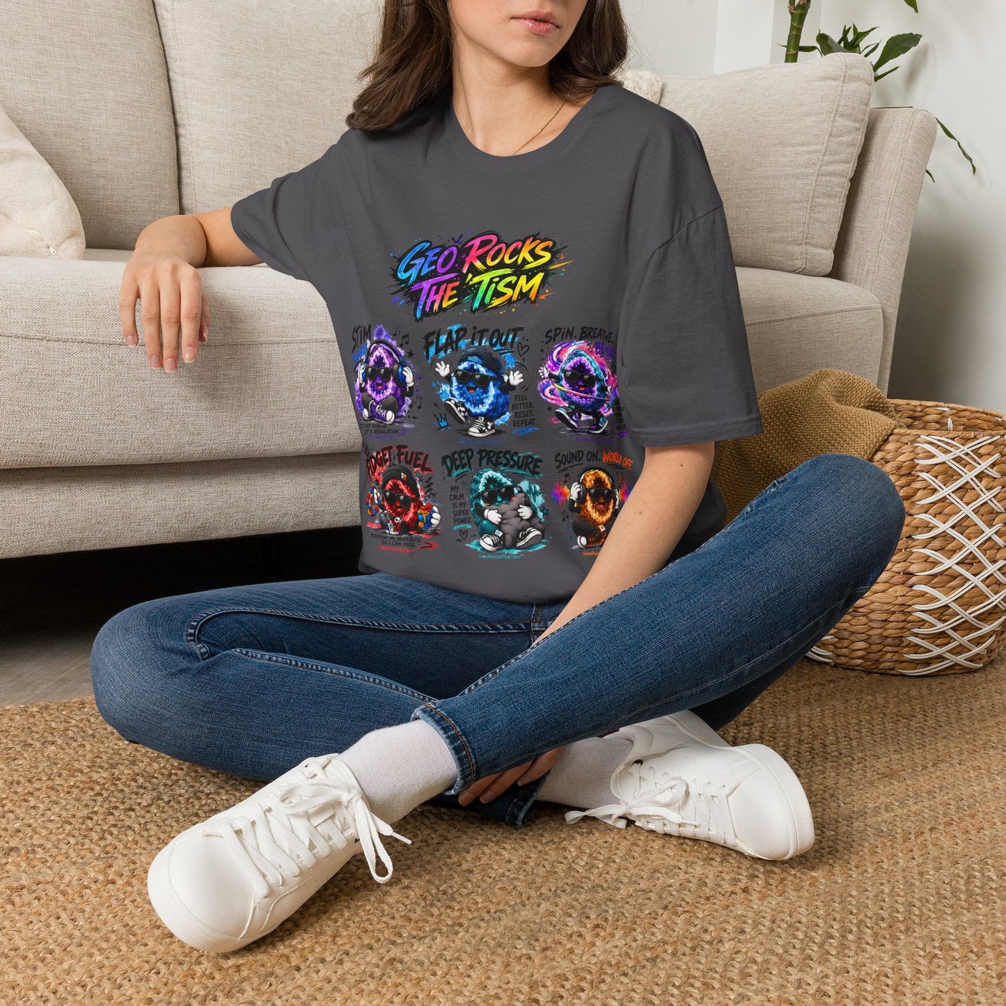 Geo Rocks The 'Tism Teen Geode Educational Tee - Geo Rocks The 'Tism