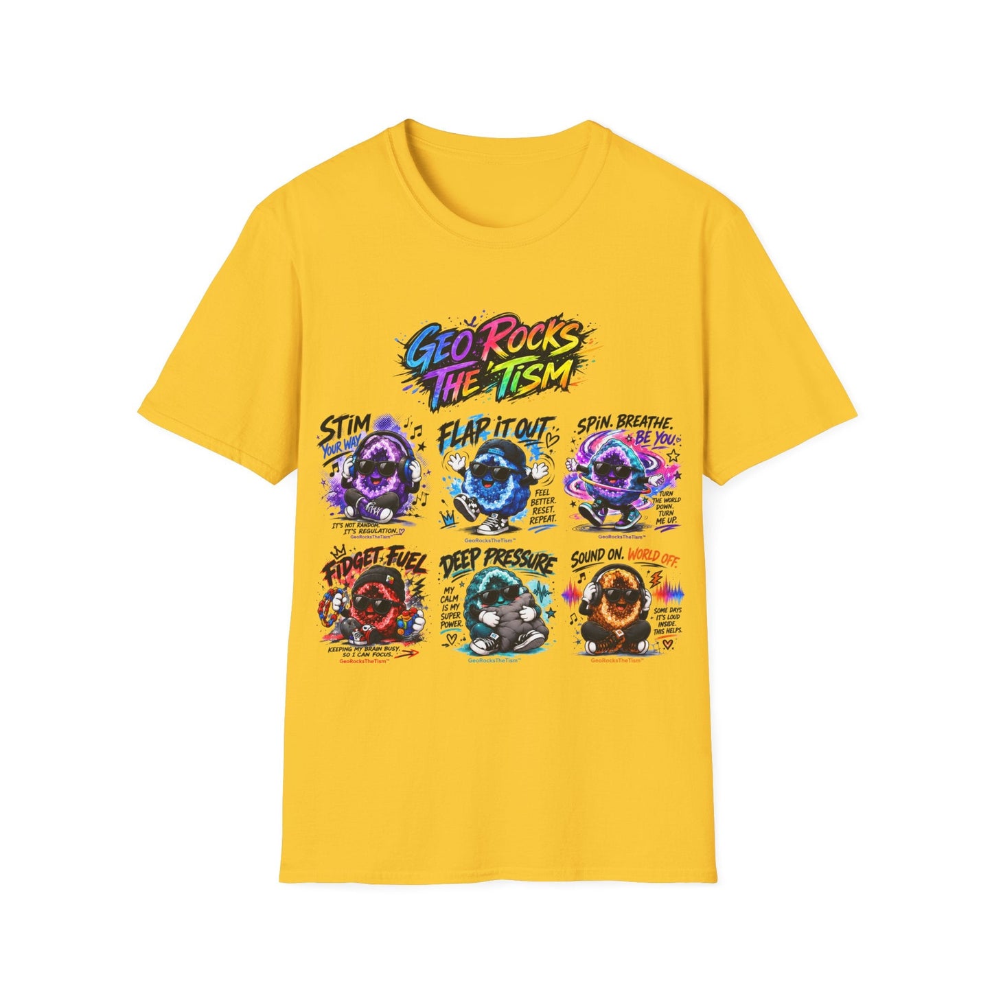 Geo Rocks The 'Tism Teen Geode Educational Tee - Geo Rocks The 'Tism