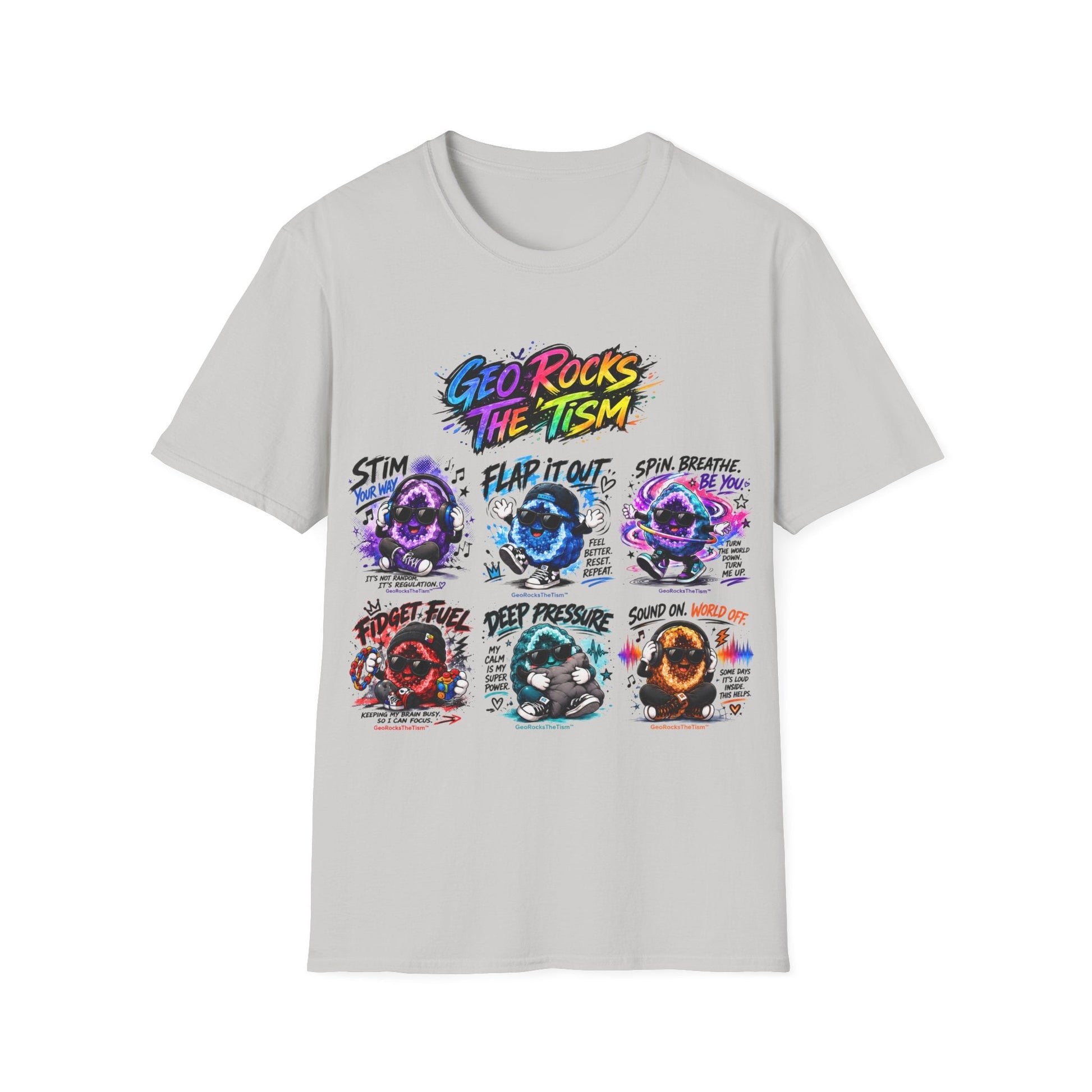 Geo Rocks The 'Tism Teen Geode Educational Tee - Geo Rocks The 'Tism