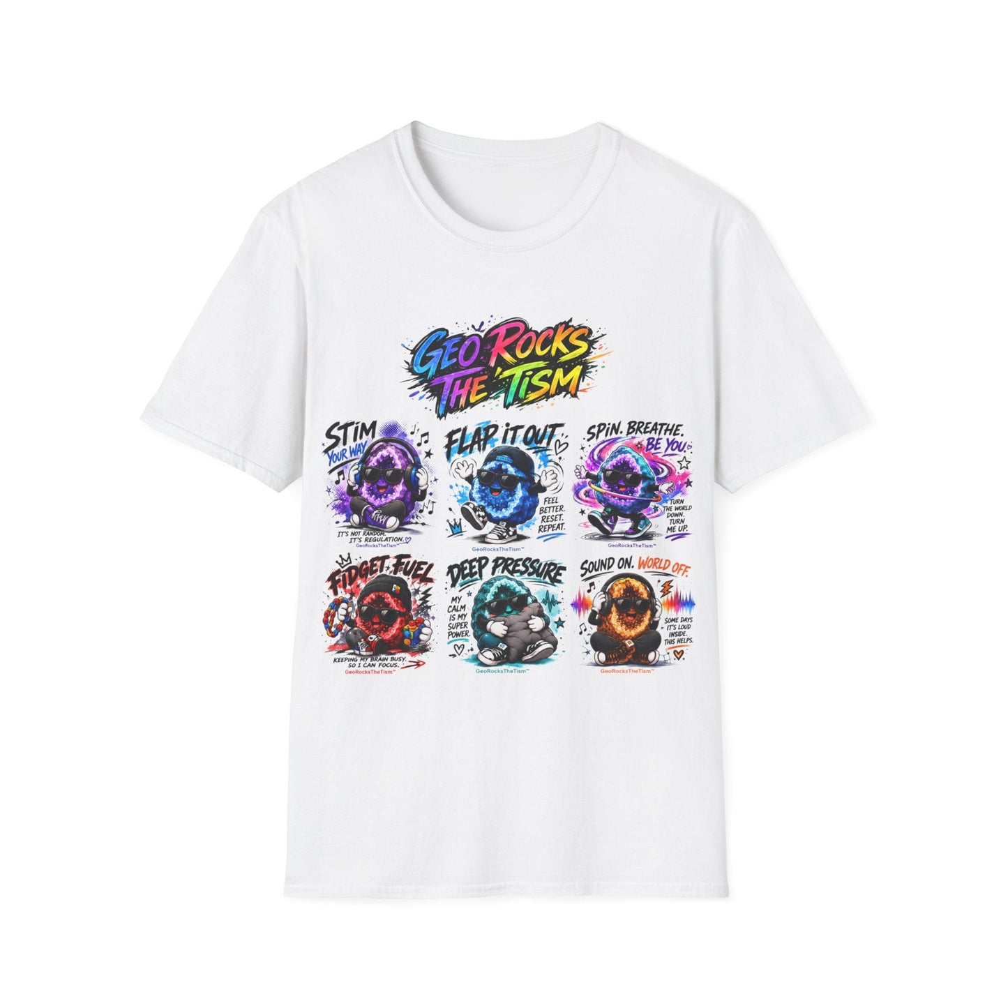 Geo Rocks The 'Tism Teen Geode Educational Tee - Geo Rocks The 'Tism
