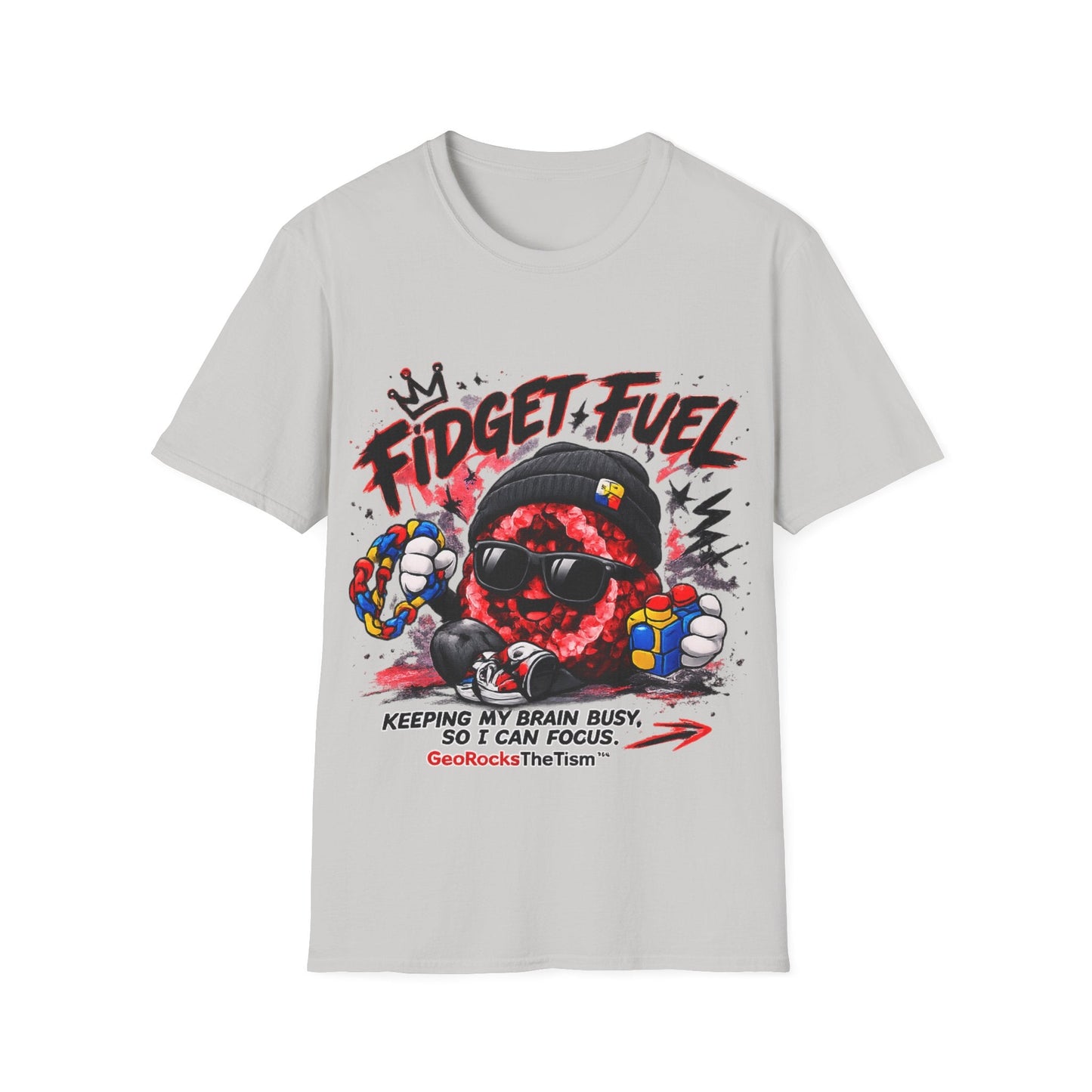 Geo Rocks the 'Tism Teen Stimming Geode "Fidget Fuel" Tee - Geo Rocks The 'Tism