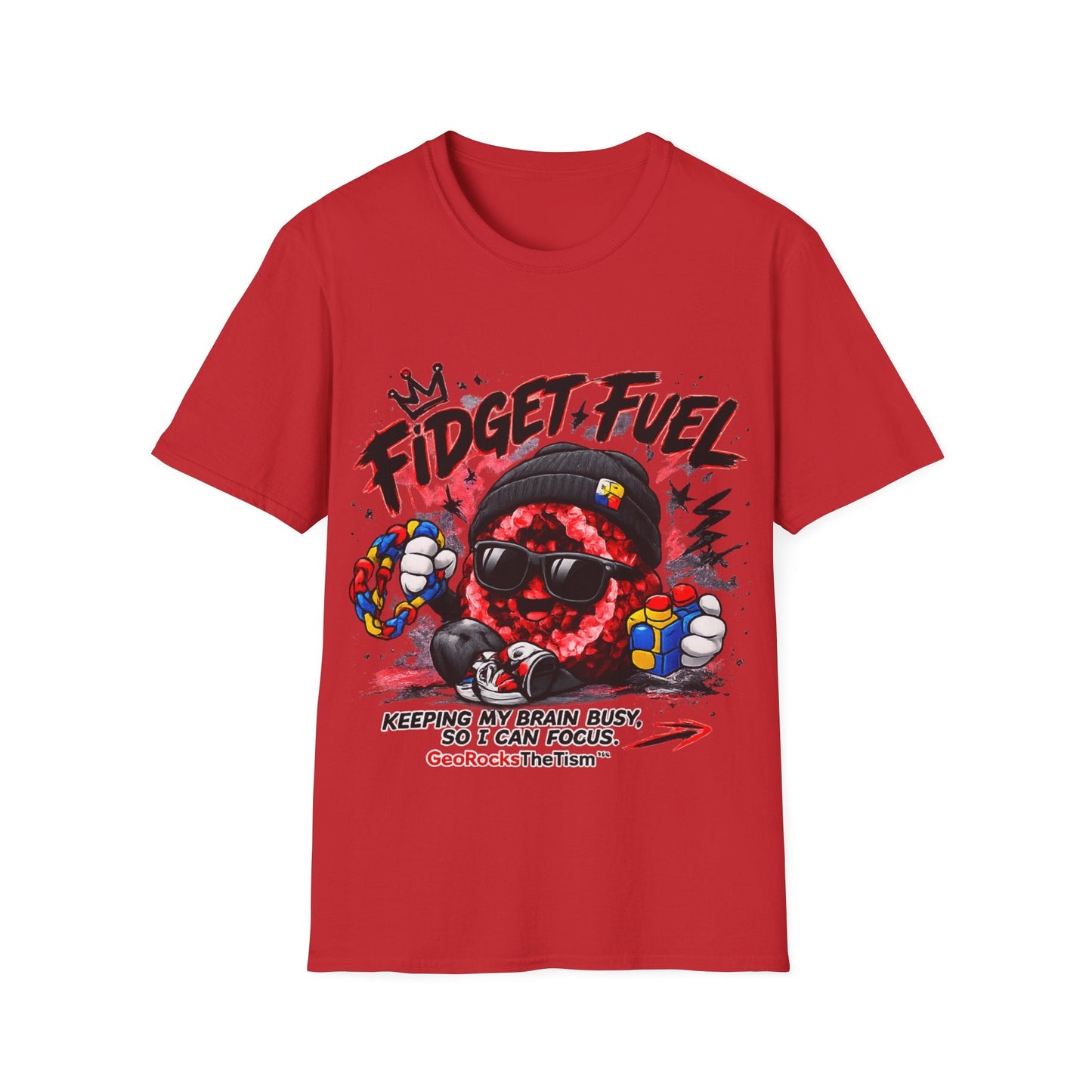 Geo Rocks the 'Tism Teen Stimming Geode "Fidget Fuel" Tee - Geo Rocks The 'Tism