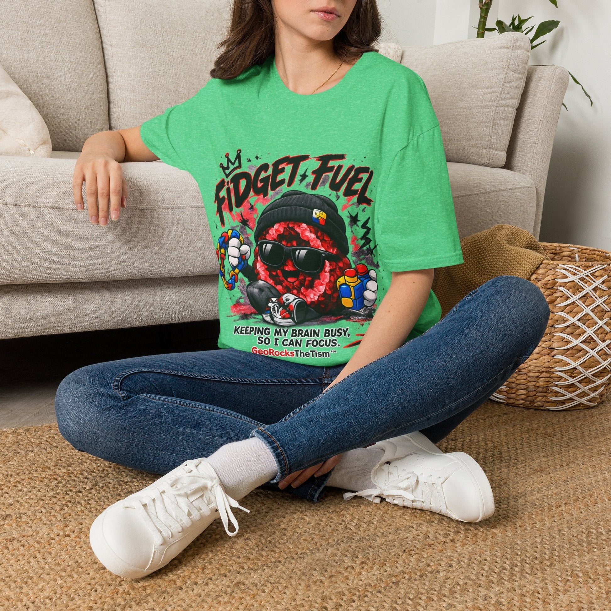 Geo Rocks the 'Tism Teen Stimming Geode "Fidget Fuel" Tee - Geo Rocks The 'Tism
