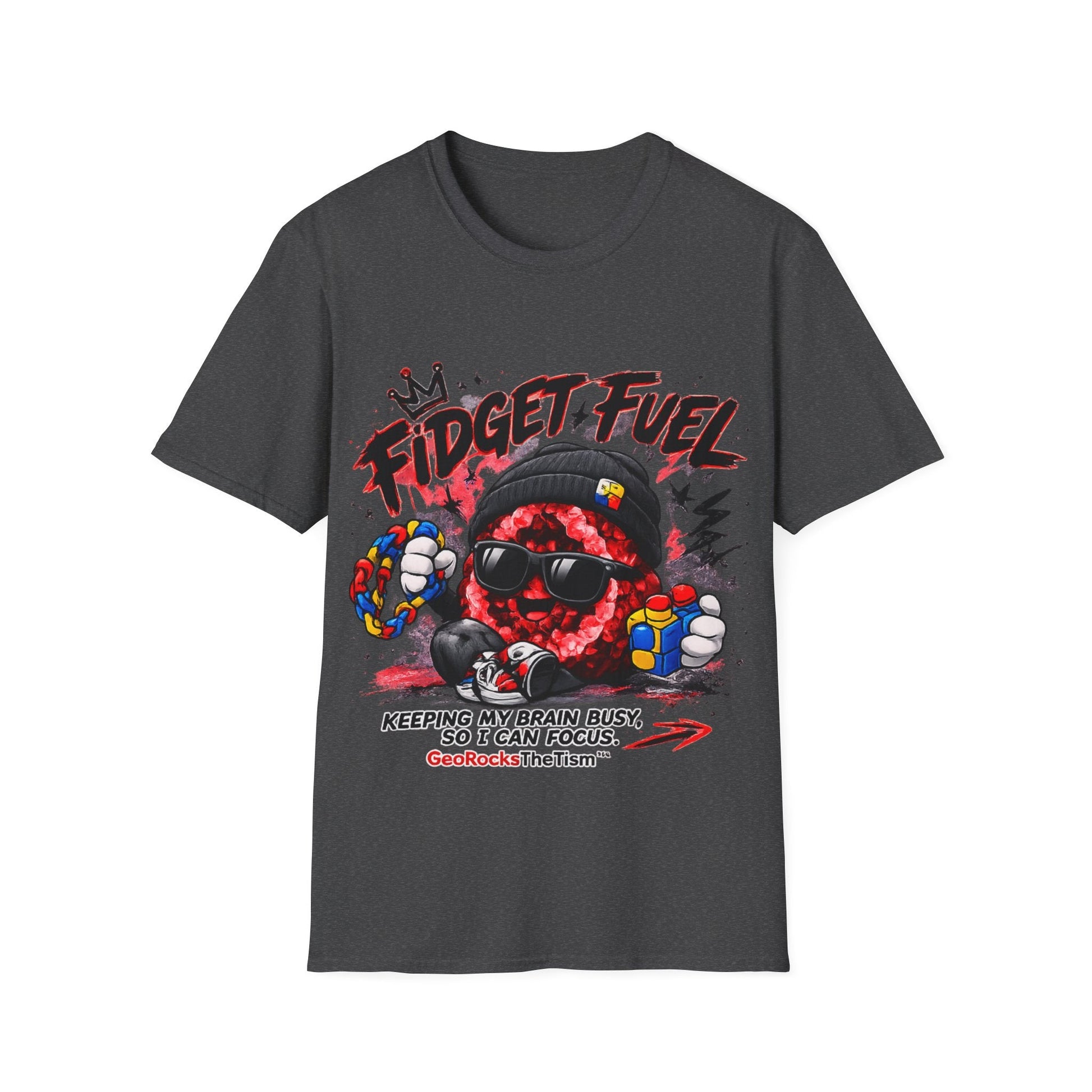Geo Rocks the 'Tism Teen Stimming Geode "Fidget Fuel" Tee - Geo Rocks The 'Tism