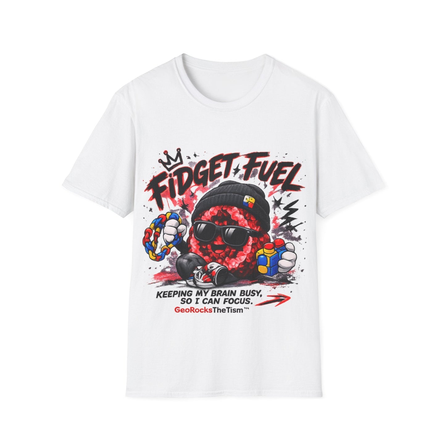 Geo Rocks the 'Tism Teen Stimming Geode "Fidget Fuel" Tee - Geo Rocks The 'Tism