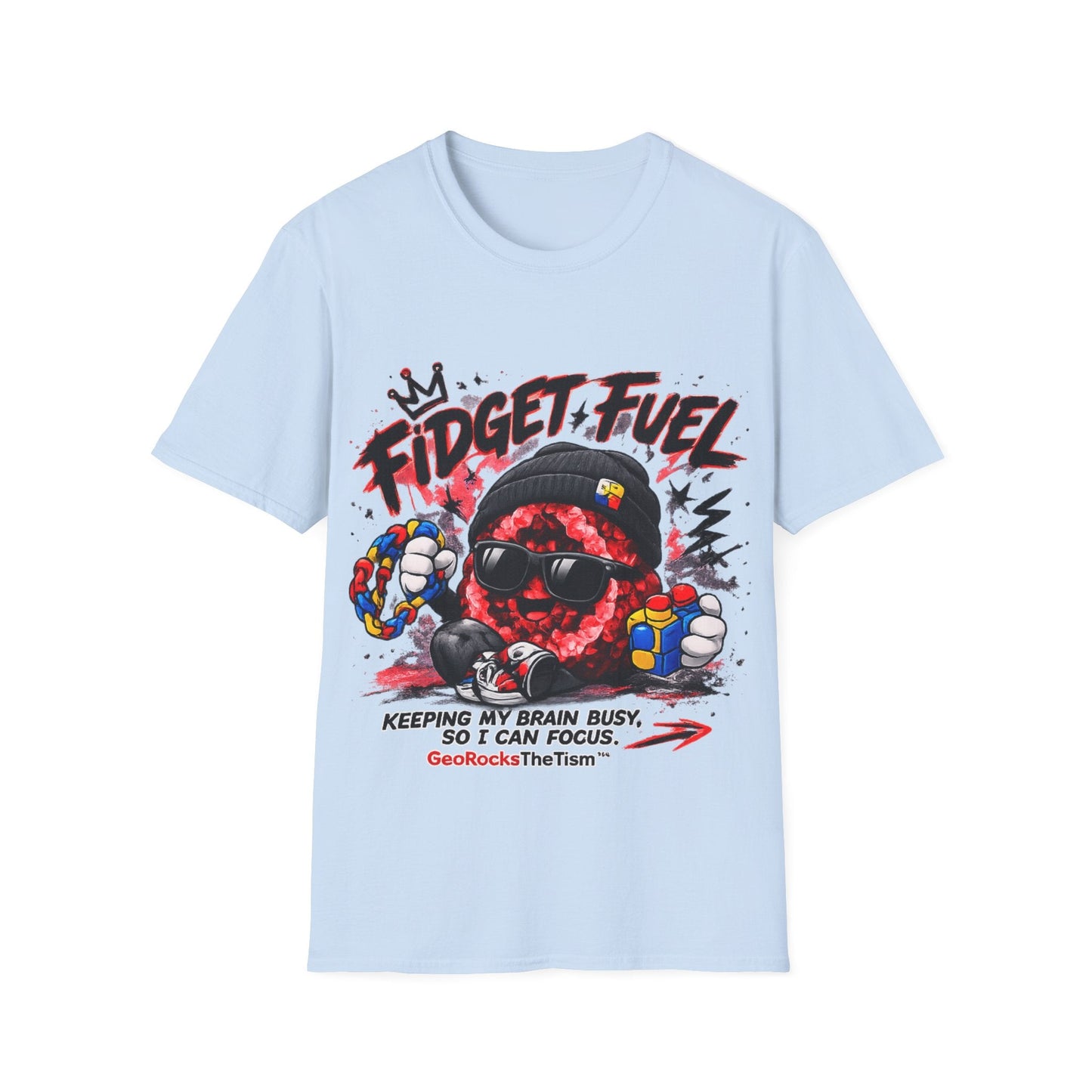 Geo Rocks the 'Tism Teen Stimming Geode "Fidget Fuel" Tee - Geo Rocks The 'Tism