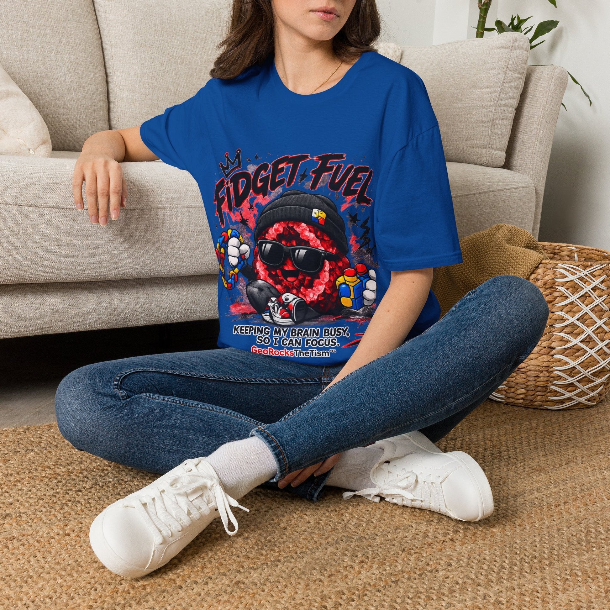Geo Rocks the 'Tism Teen Stimming Geode "Fidget Fuel" Tee - Geo Rocks The 'Tism