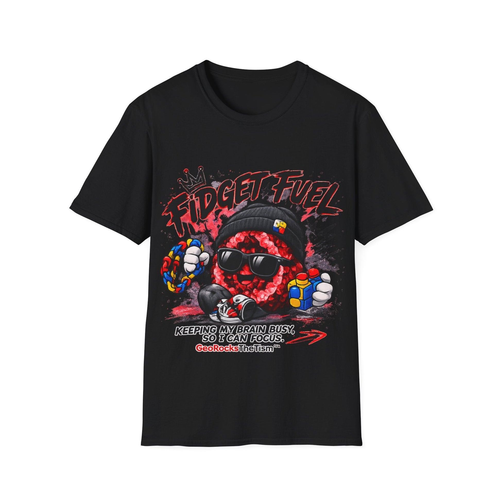 Geo Rocks the 'Tism Teen Stimming Geode "Fidget Fuel" Tee - Geo Rocks The 'Tism