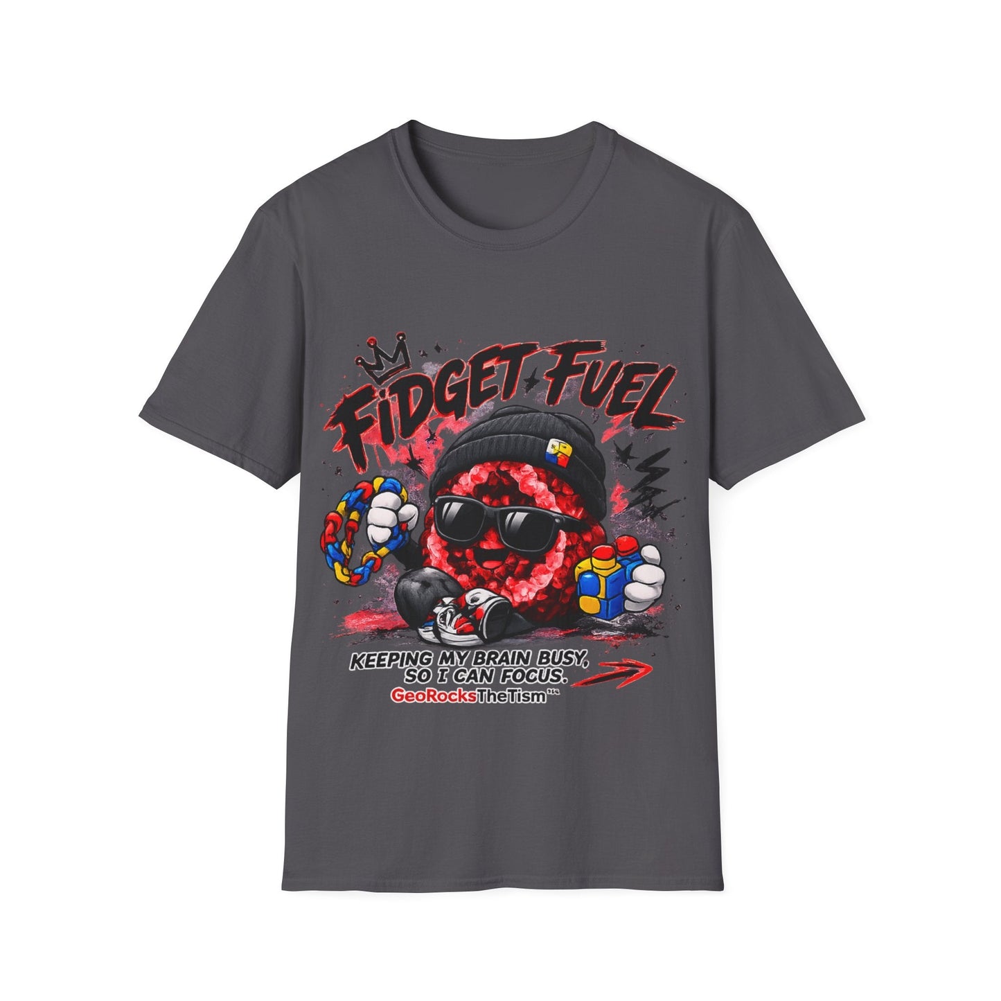 Geo Rocks the 'Tism Teen Stimming Geode "Fidget Fuel" Tee - Geo Rocks The 'Tism