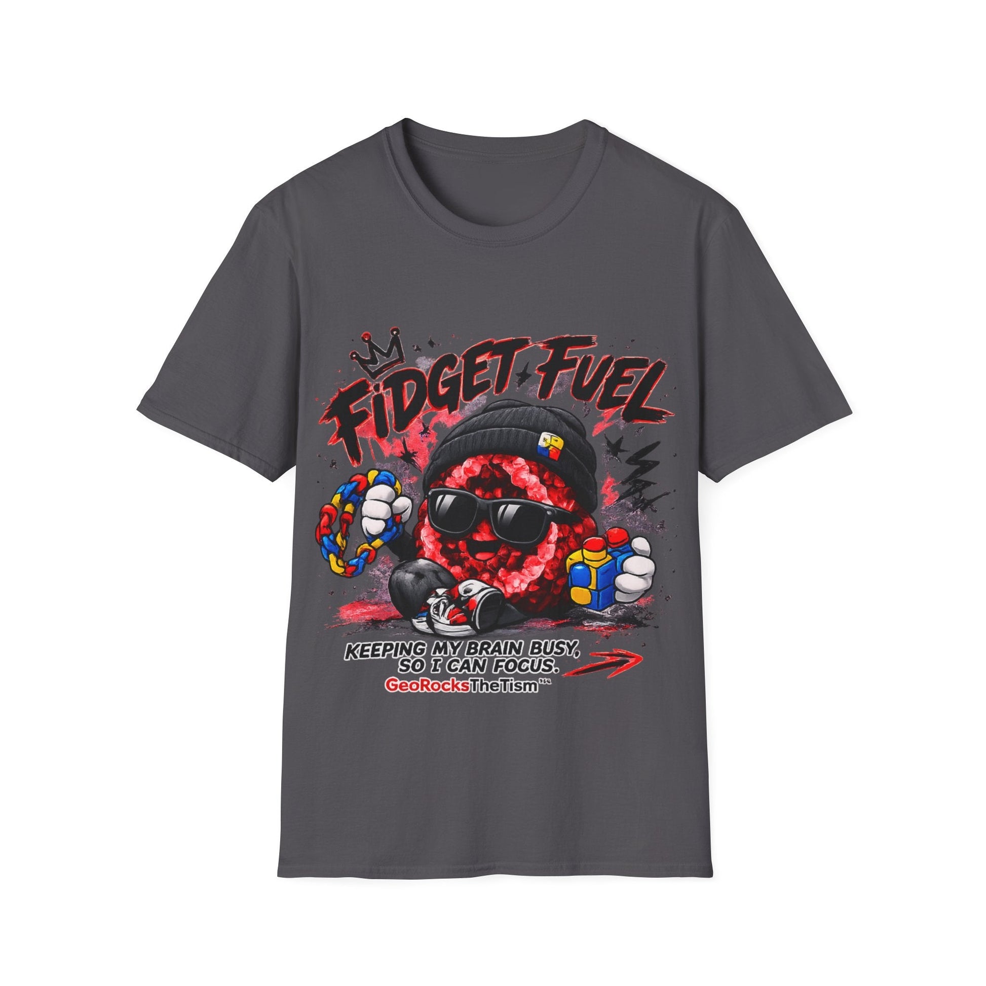 Geo Rocks the 'Tism Teen Stimming Geode "Fidget Fuel" Tee - Geo Rocks The 'Tism