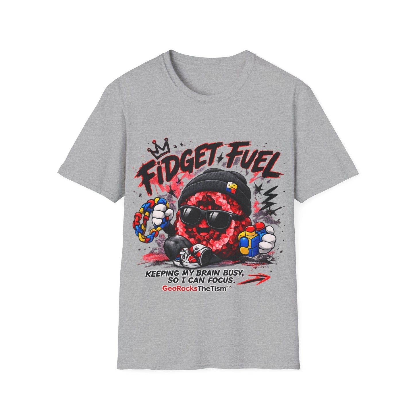 Geo Rocks the 'Tism Teen Stimming Geode "Fidget Fuel" Tee - Geo Rocks The 'Tism