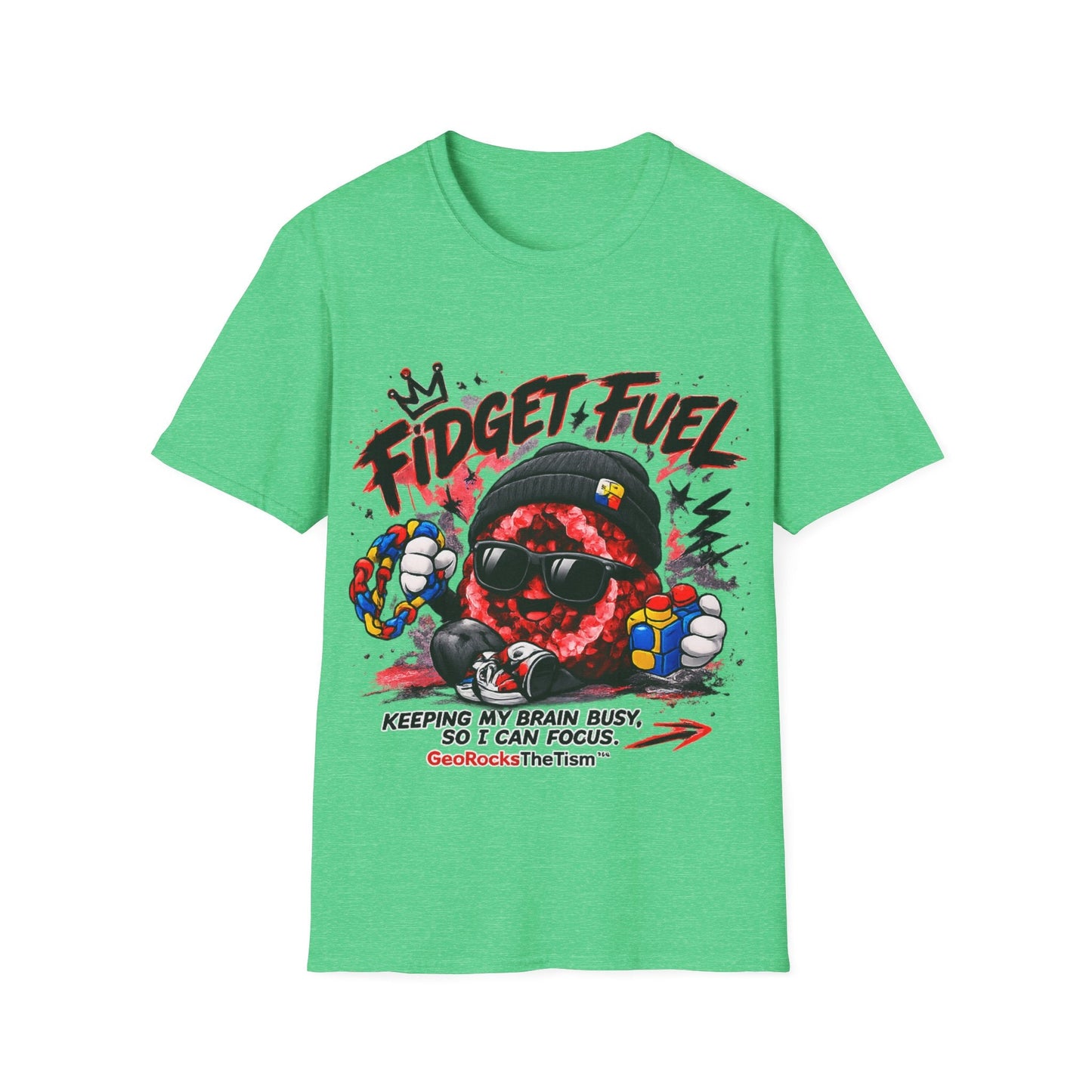 Geo Rocks the 'Tism Teen Stimming Geode "Fidget Fuel" Tee - Geo Rocks The 'Tism