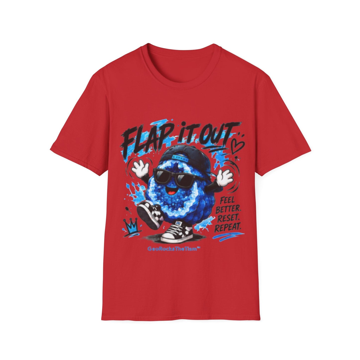 Geo Rocks the 'Tism Teen Stimming Geode "Flap It Out" Tee - Geo Rocks The 'Tism