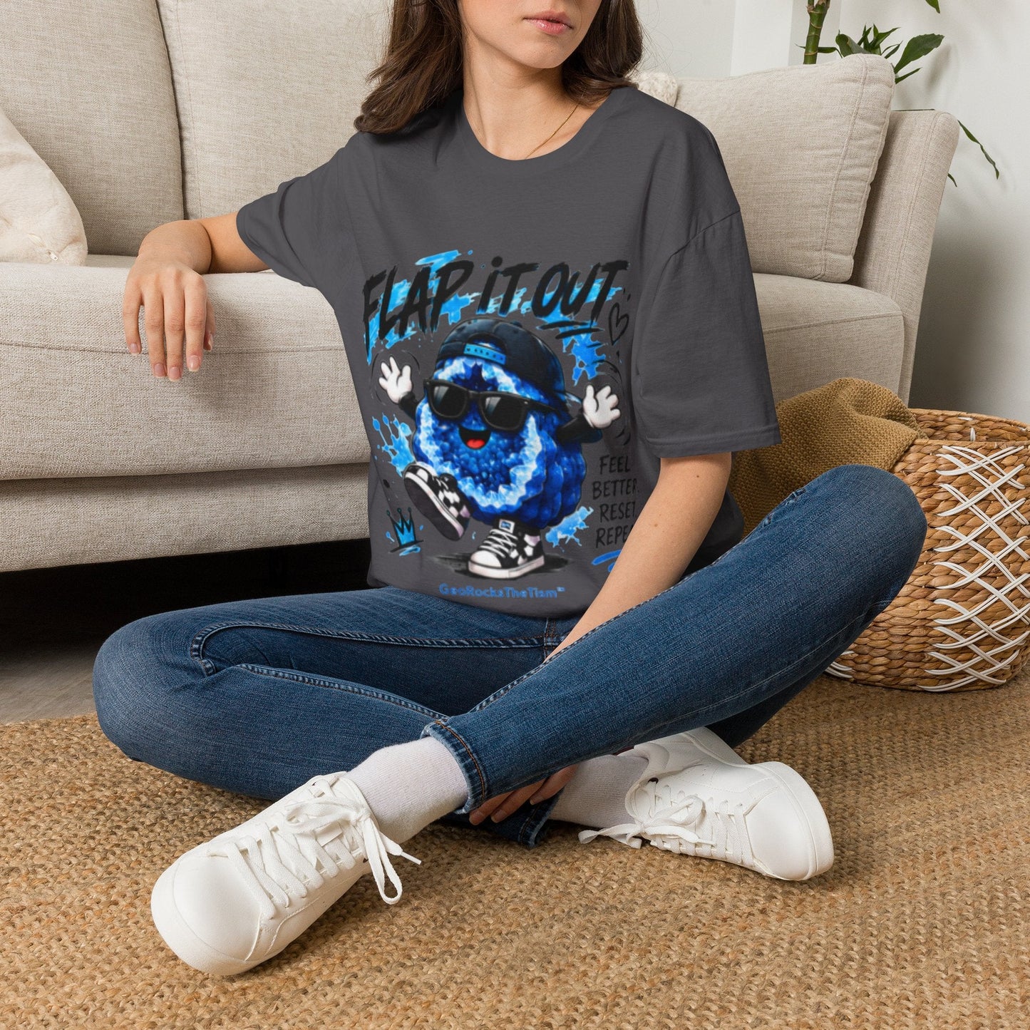 Geo Rocks the 'Tism Teen Stimming Geode "Flap It Out" Tee - Geo Rocks The 'Tism