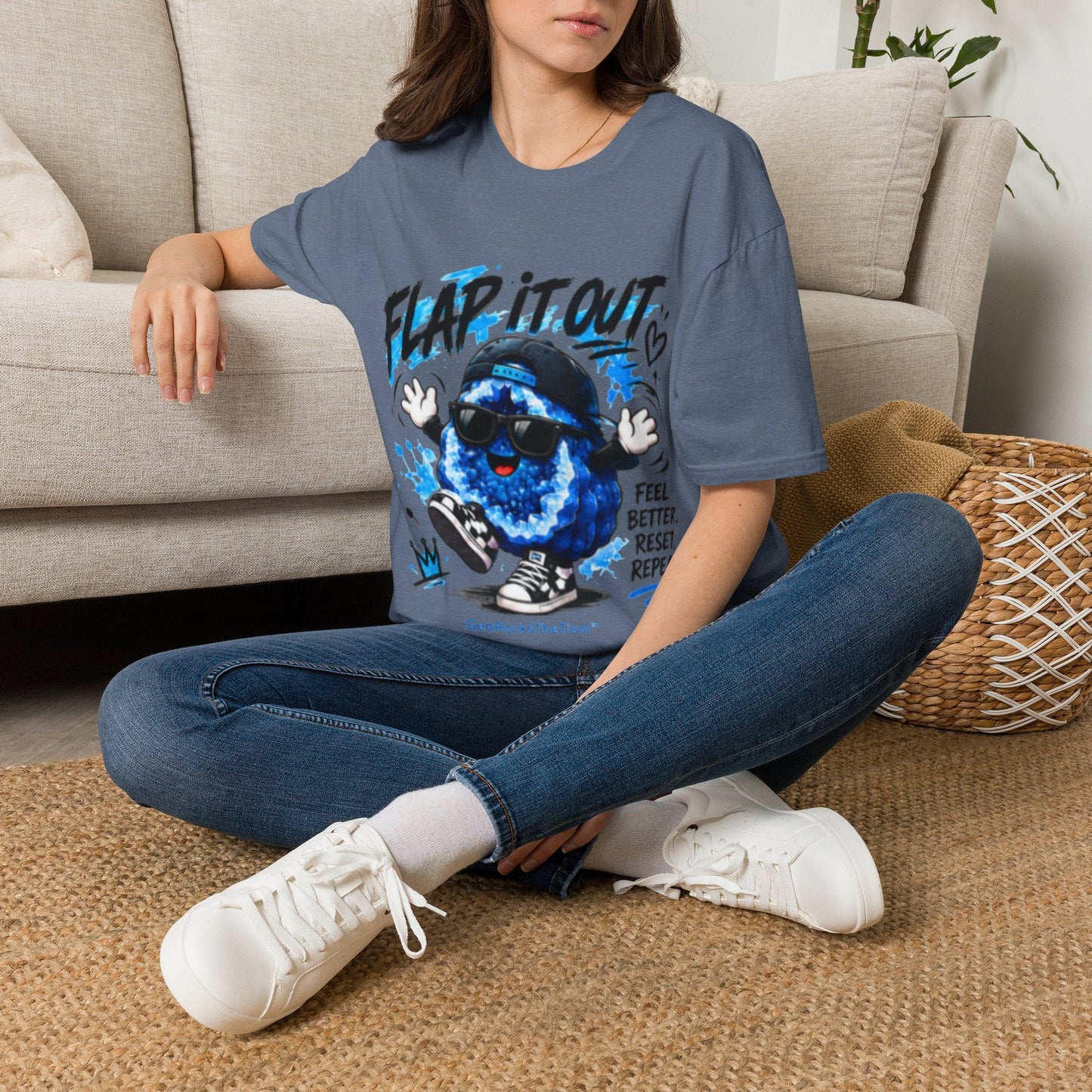 Geo Rocks the 'Tism Teen Stimming Geode "Flap It Out" Tee - Geo Rocks The 'Tism