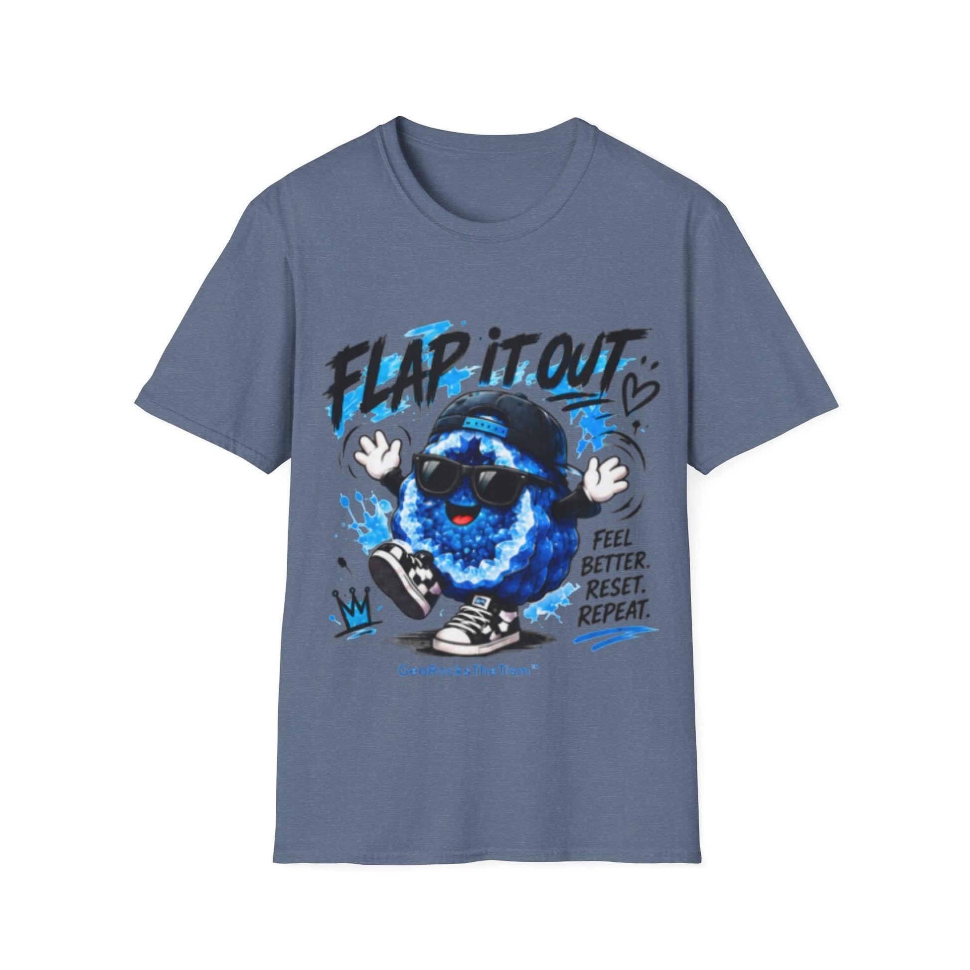 Geo Rocks the 'Tism Teen Stimming Geode "Flap It Out" Tee - Geo Rocks The 'Tism