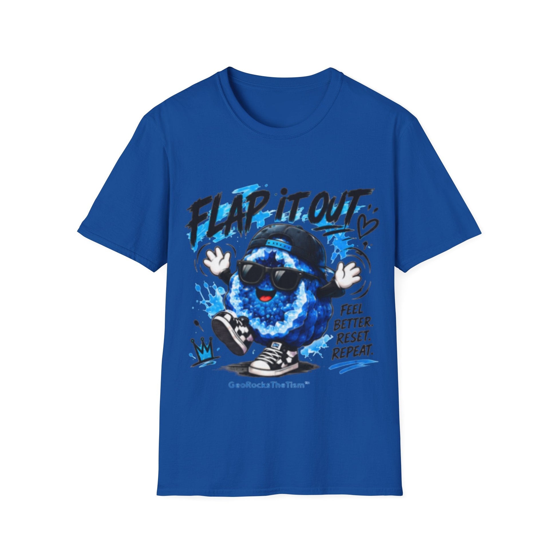Geo Rocks the 'Tism Teen Stimming Geode "Flap It Out" Tee - Geo Rocks The 'Tism