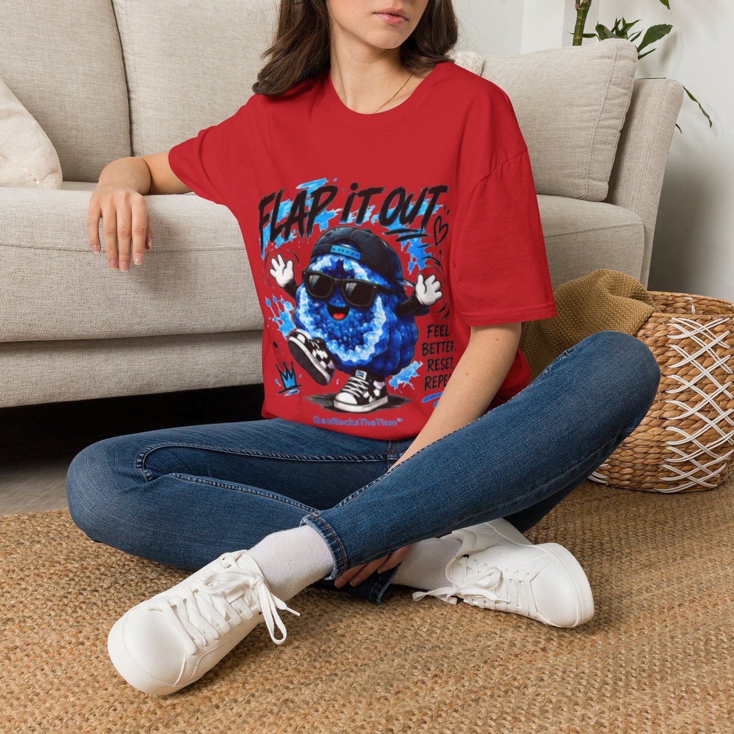 Geo Rocks the 'Tism Teen Stimming Geode "Flap It Out" Tee - Geo Rocks The 'Tism