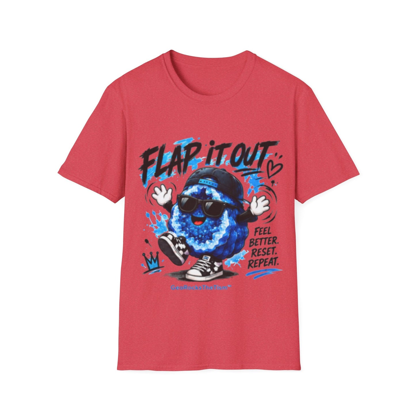Geo Rocks the 'Tism Teen Stimming Geode "Flap It Out" Tee - Geo Rocks The 'Tism