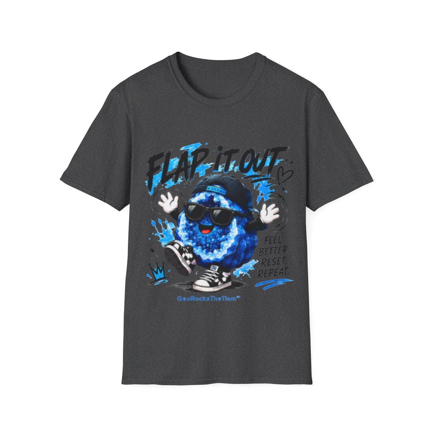Geo Rocks the 'Tism Teen Stimming Geode "Flap It Out" Tee - Geo Rocks The 'Tism