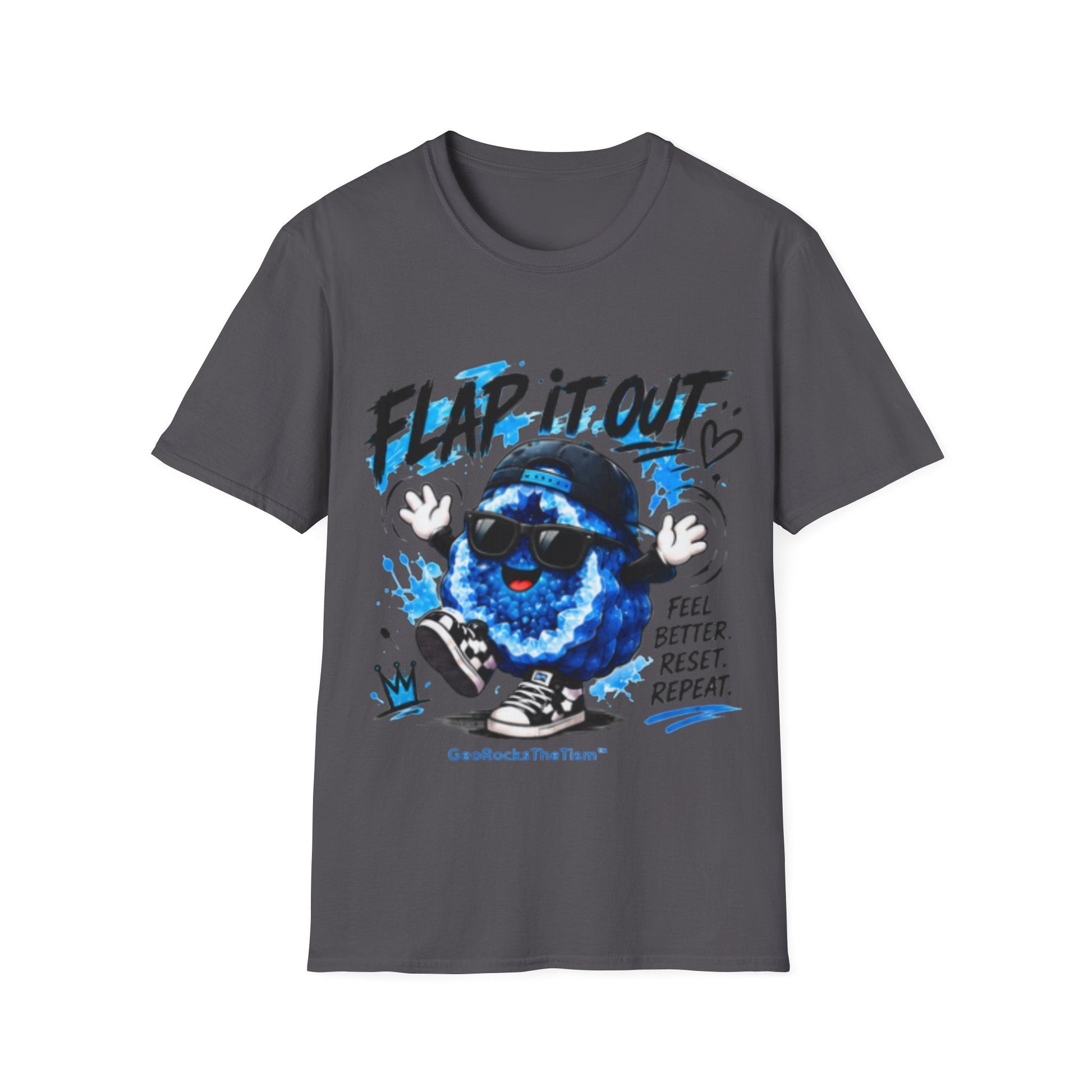 Geo Rocks the 'Tism Teen Stimming Geode "Flap It Out" Tee - Geo Rocks The 'Tism