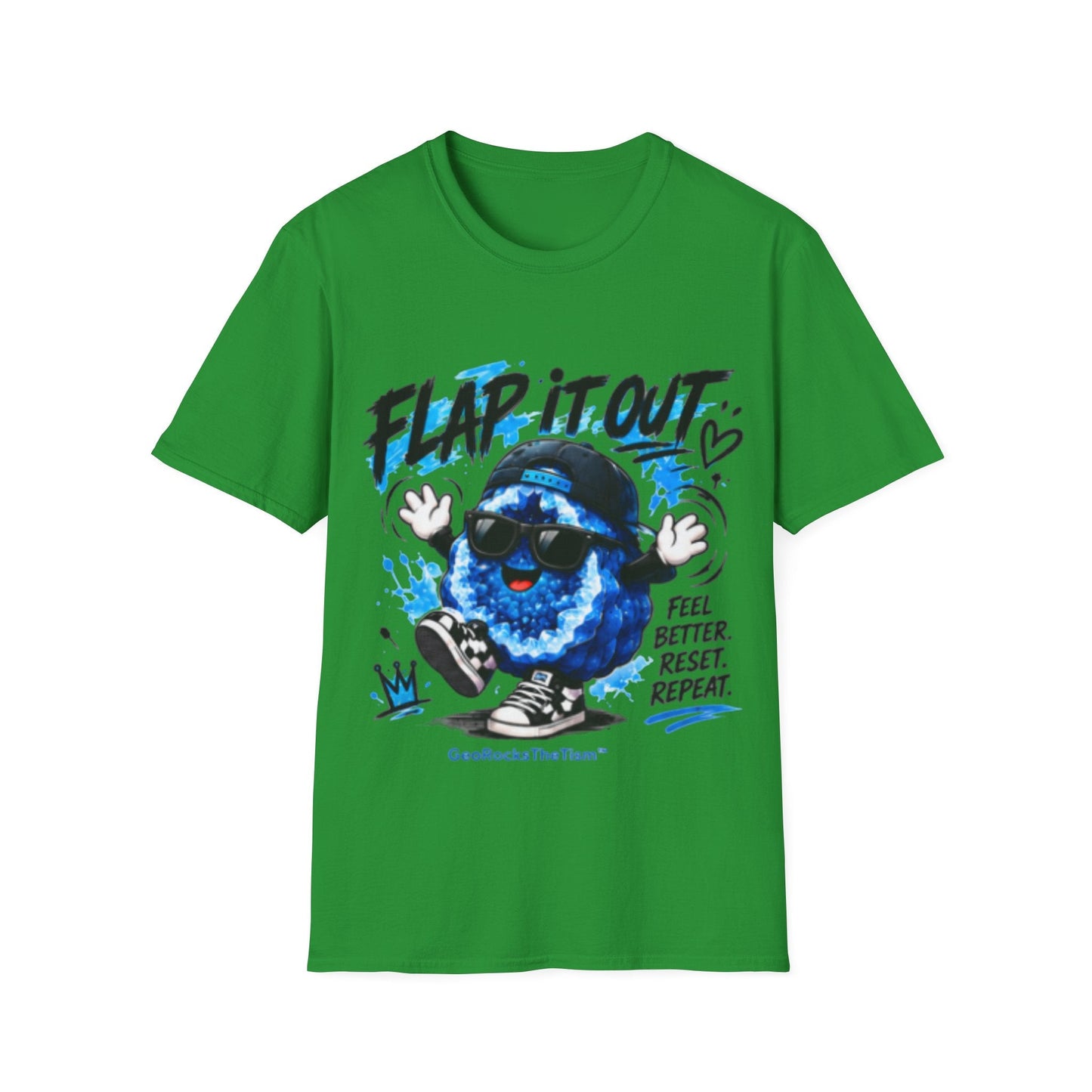 Geo Rocks the 'Tism Teen Stimming Geode "Flap It Out" Tee - Geo Rocks The 'Tism