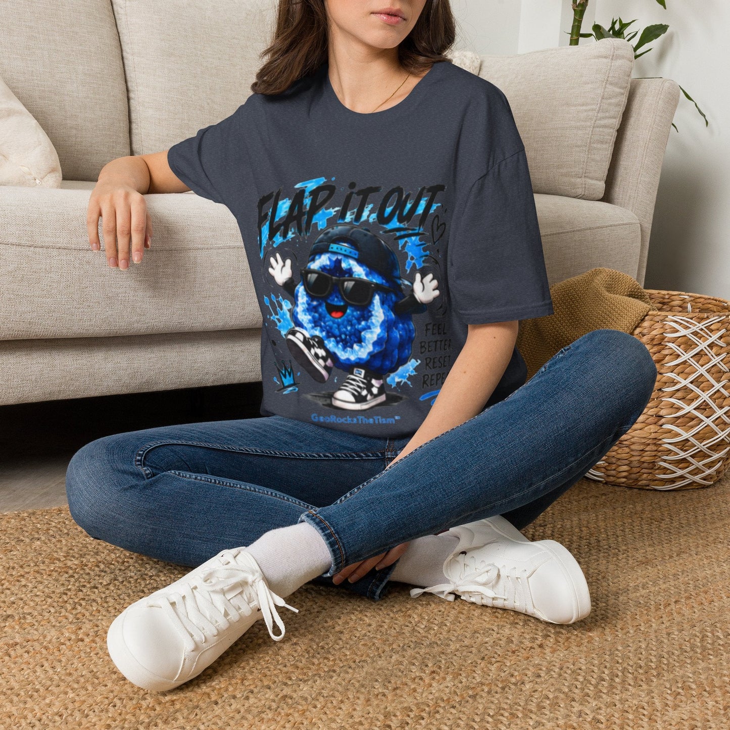 Geo Rocks the 'Tism Teen Stimming Geode "Flap It Out" Tee - Geo Rocks The 'Tism