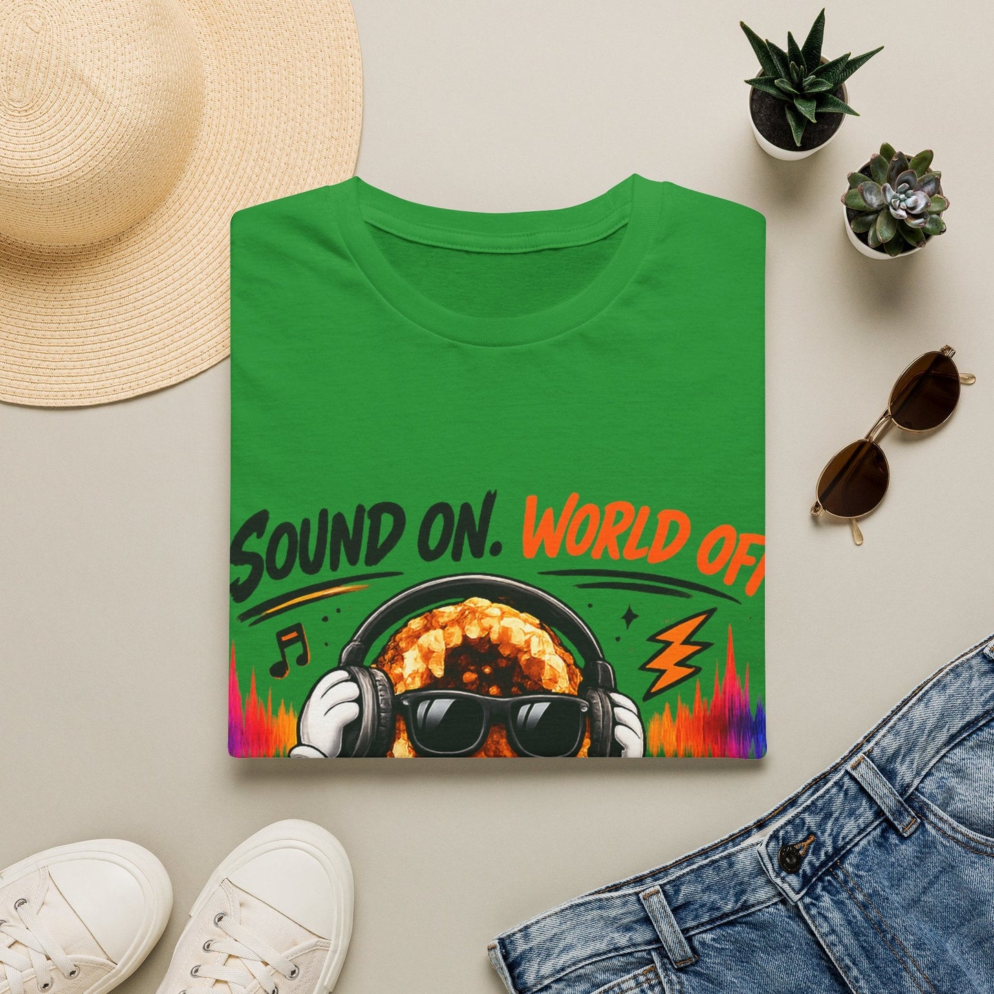 Geo Rocks the 'Tism Teen Stimming Geode "Sound On, World Off" Tee - Geo Rocks The 'Tism