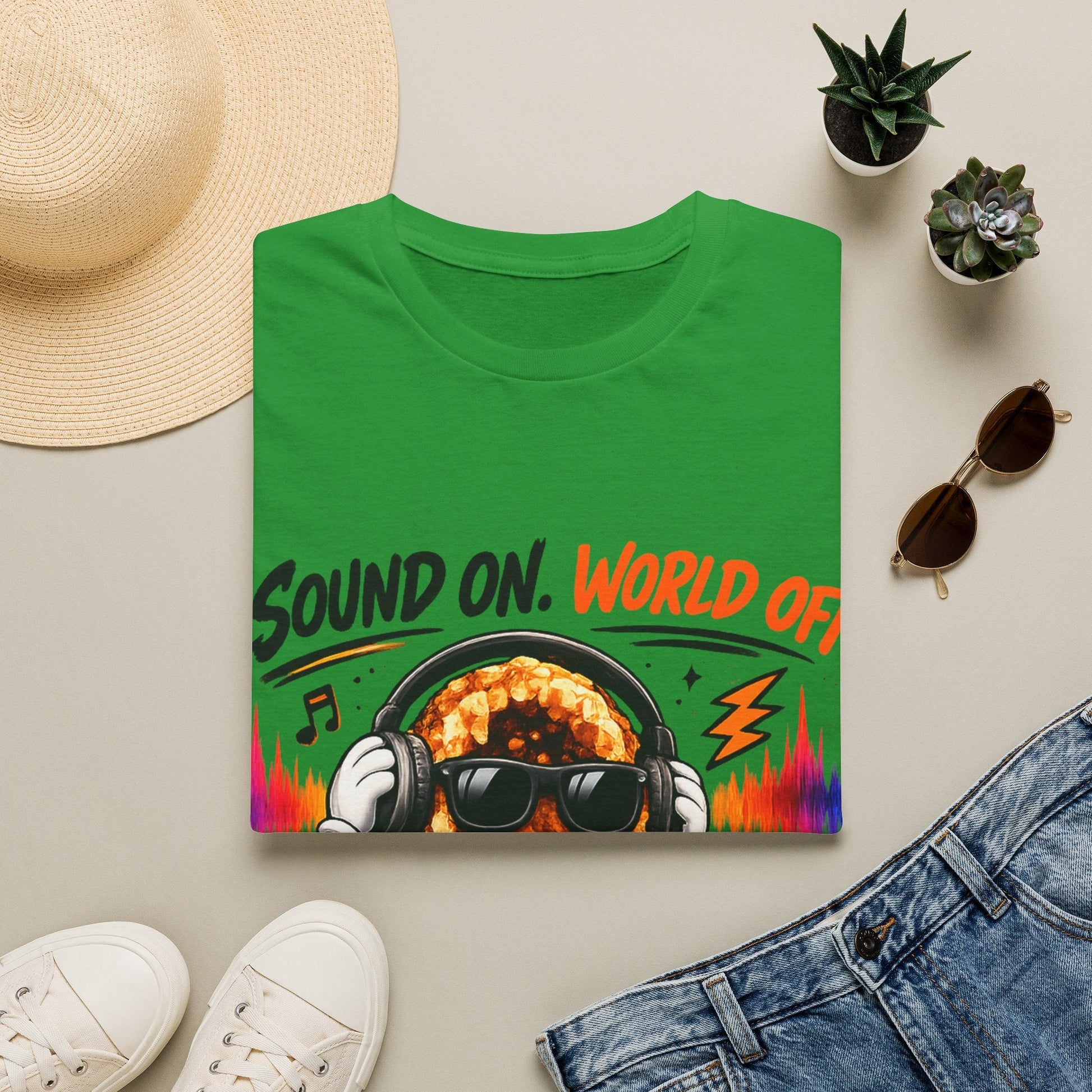 Geo Rocks the 'Tism Teen Stimming Geode "Sound On, World Off" Tee - Geo Rocks The 'Tism