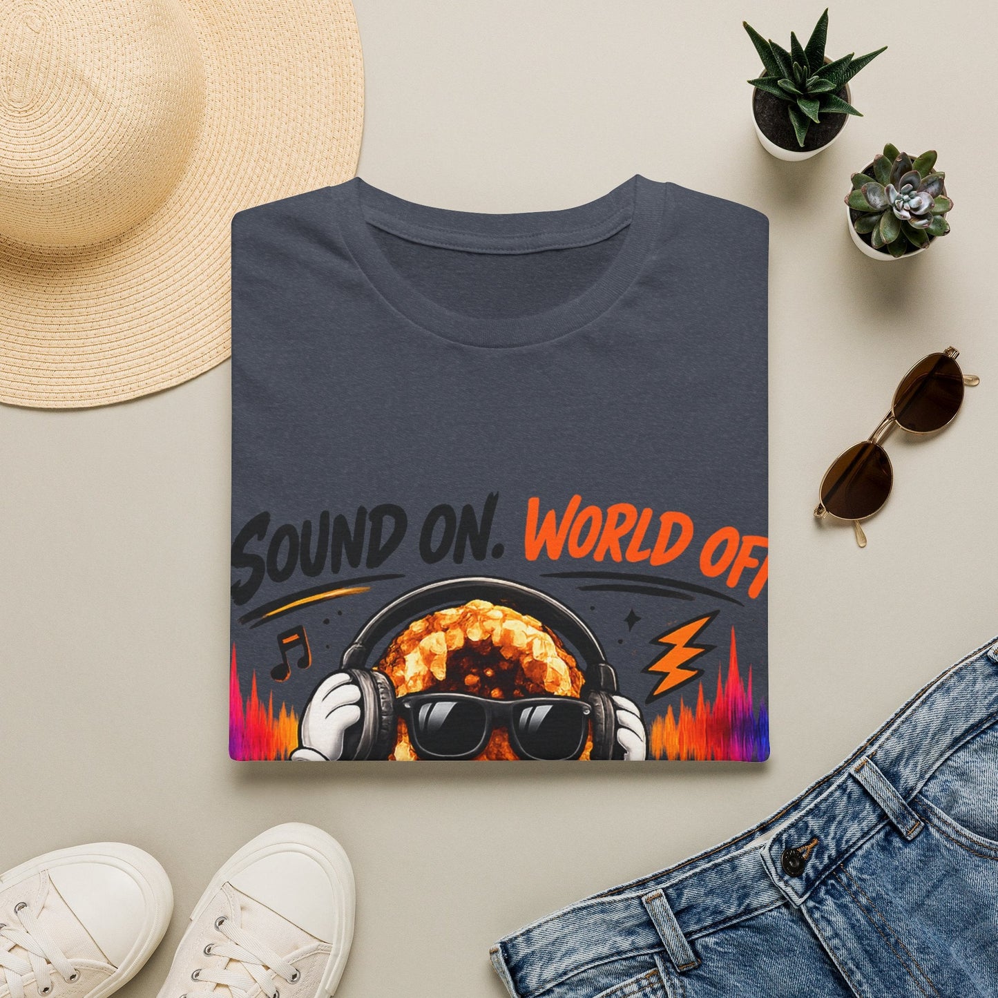Geo Rocks the 'Tism Teen Stimming Geode "Sound On, World Off" Tee - Geo Rocks The 'Tism