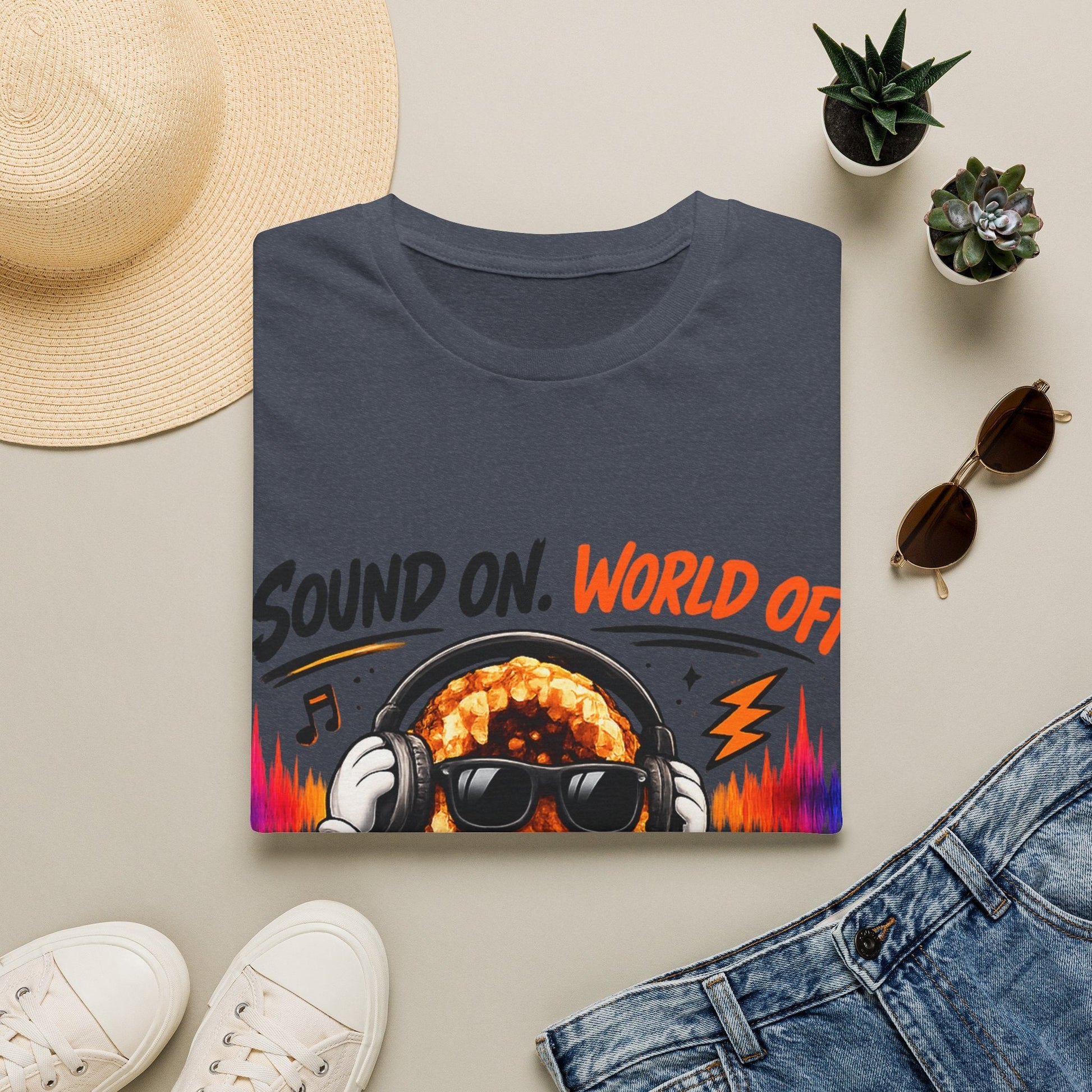 Geo Rocks the 'Tism Teen Stimming Geode "Sound On, World Off" Tee - Geo Rocks The 'Tism