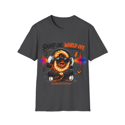 Geo Rocks the 'Tism Teen Stimming Geode "Sound On, World Off" Tee - Geo Rocks The 'Tism
