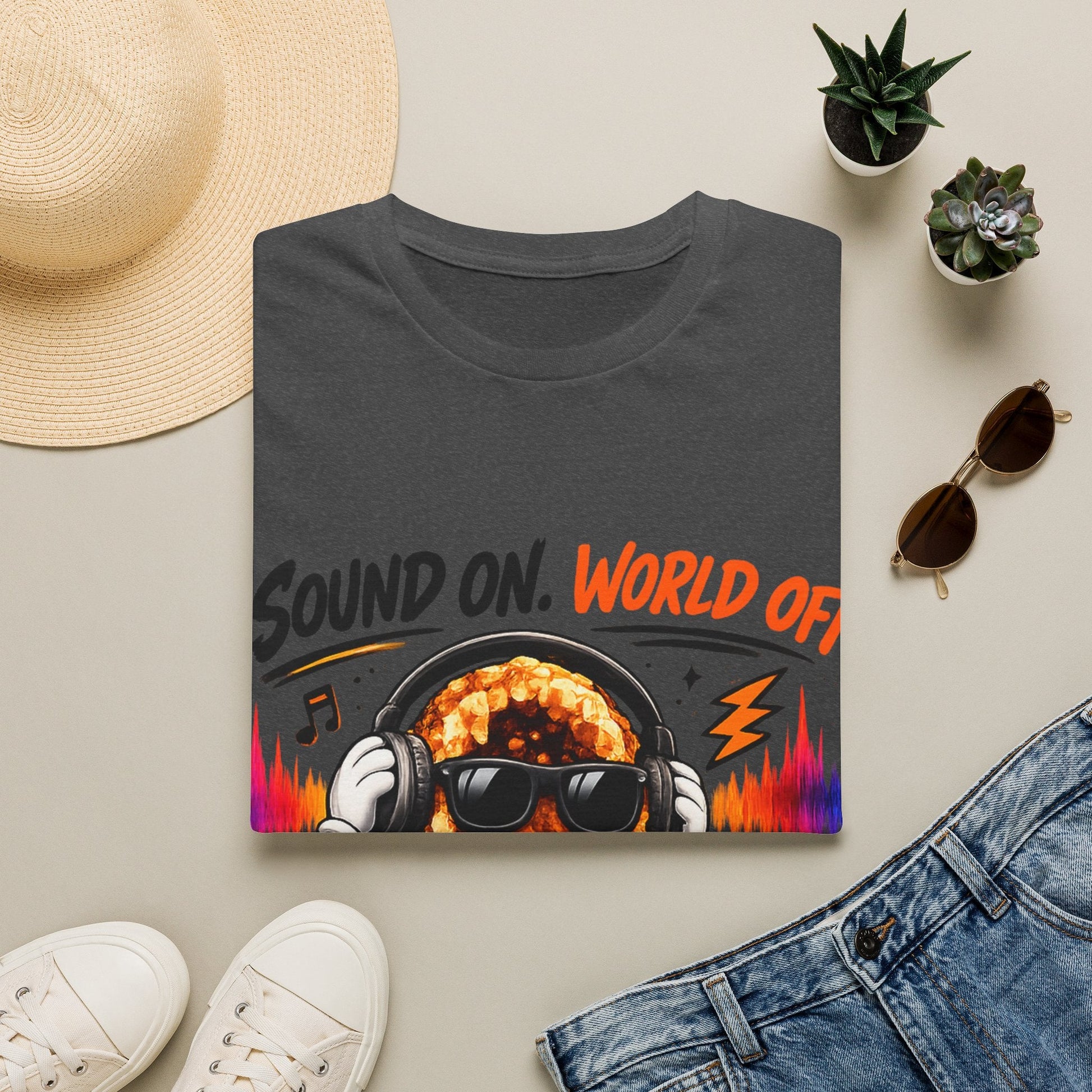 Geo Rocks the 'Tism Teen Stimming Geode "Sound On, World Off" Tee - Geo Rocks The 'Tism