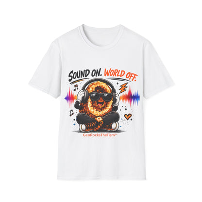 Geo Rocks the 'Tism Teen Stimming Geode "Sound On, World Off" Tee - Geo Rocks The 'Tism