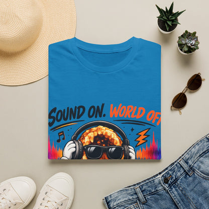 Geo Rocks the 'Tism Teen Stimming Geode "Sound On, World Off" Tee - Geo Rocks The 'Tism