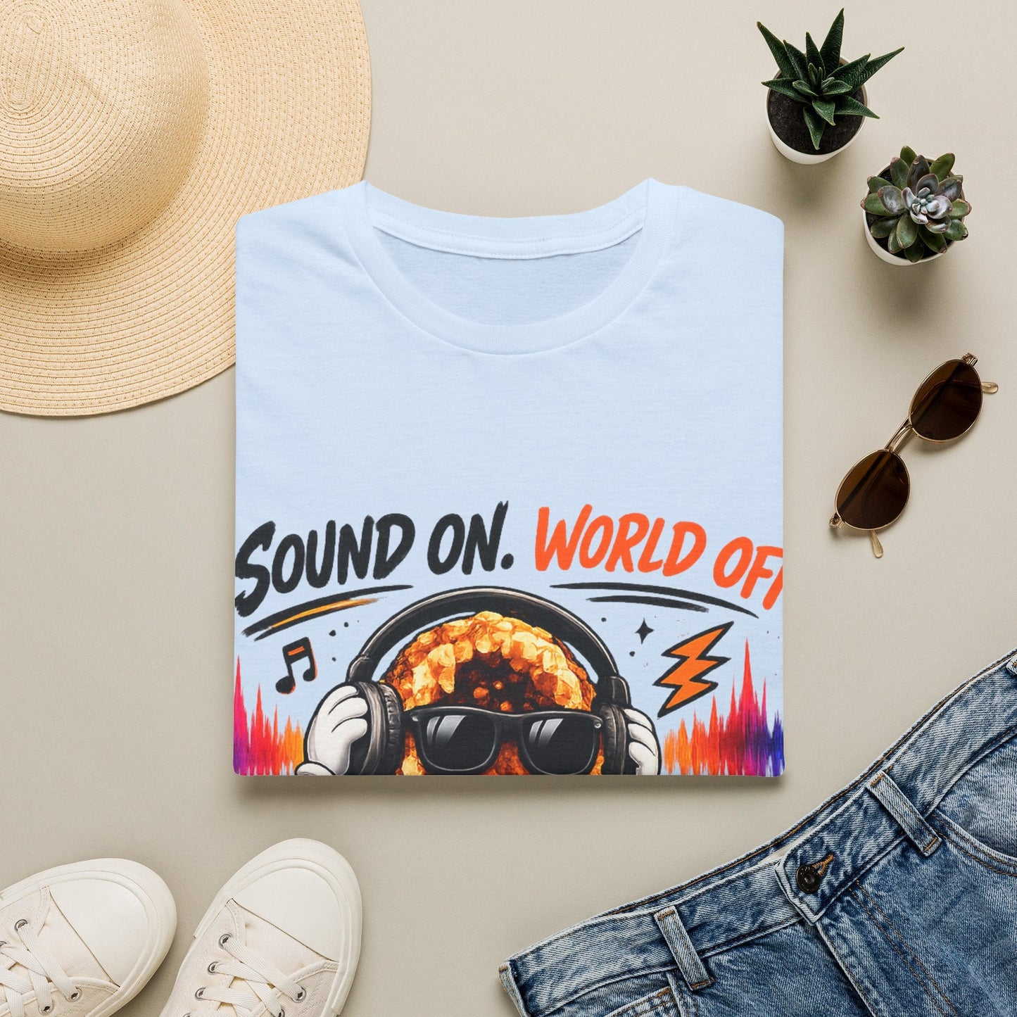 Geo Rocks the 'Tism Teen Stimming Geode "Sound On, World Off" Tee - Geo Rocks The 'Tism