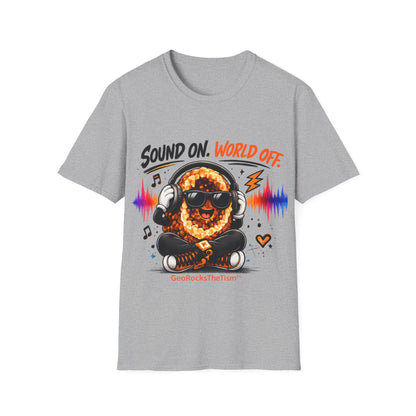 Geo Rocks the 'Tism Teen Stimming Geode "Sound On, World Off" Tee - Geo Rocks The 'Tism