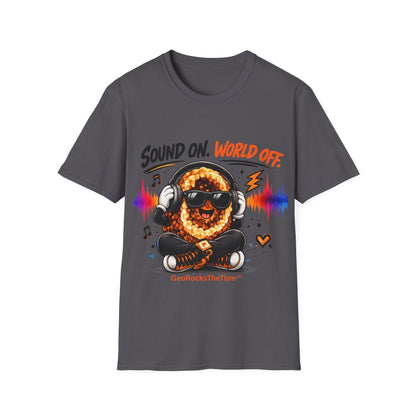 Geo Rocks the 'Tism Teen Stimming Geode "Sound On, World Off" Tee - Geo Rocks The 'Tism