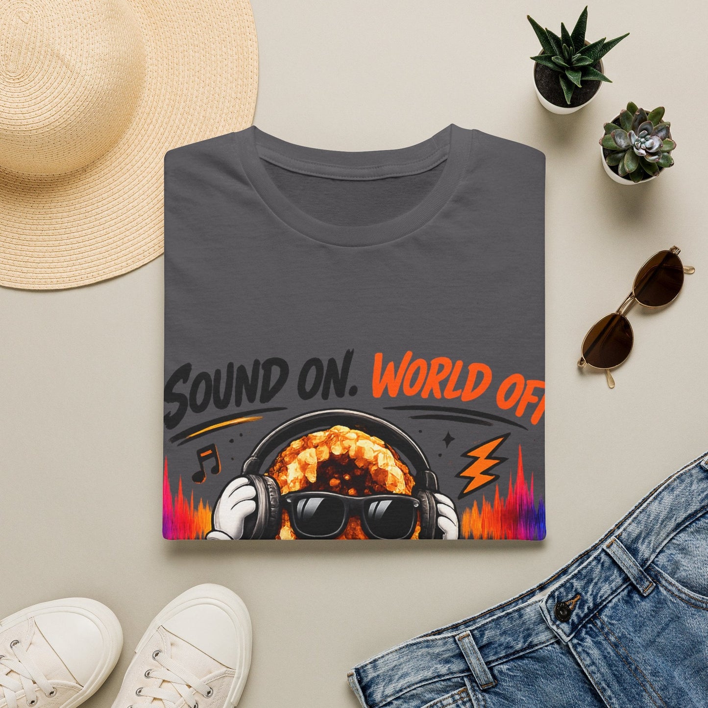 Geo Rocks the 'Tism Teen Stimming Geode "Sound On, World Off" Tee - Geo Rocks The 'Tism
