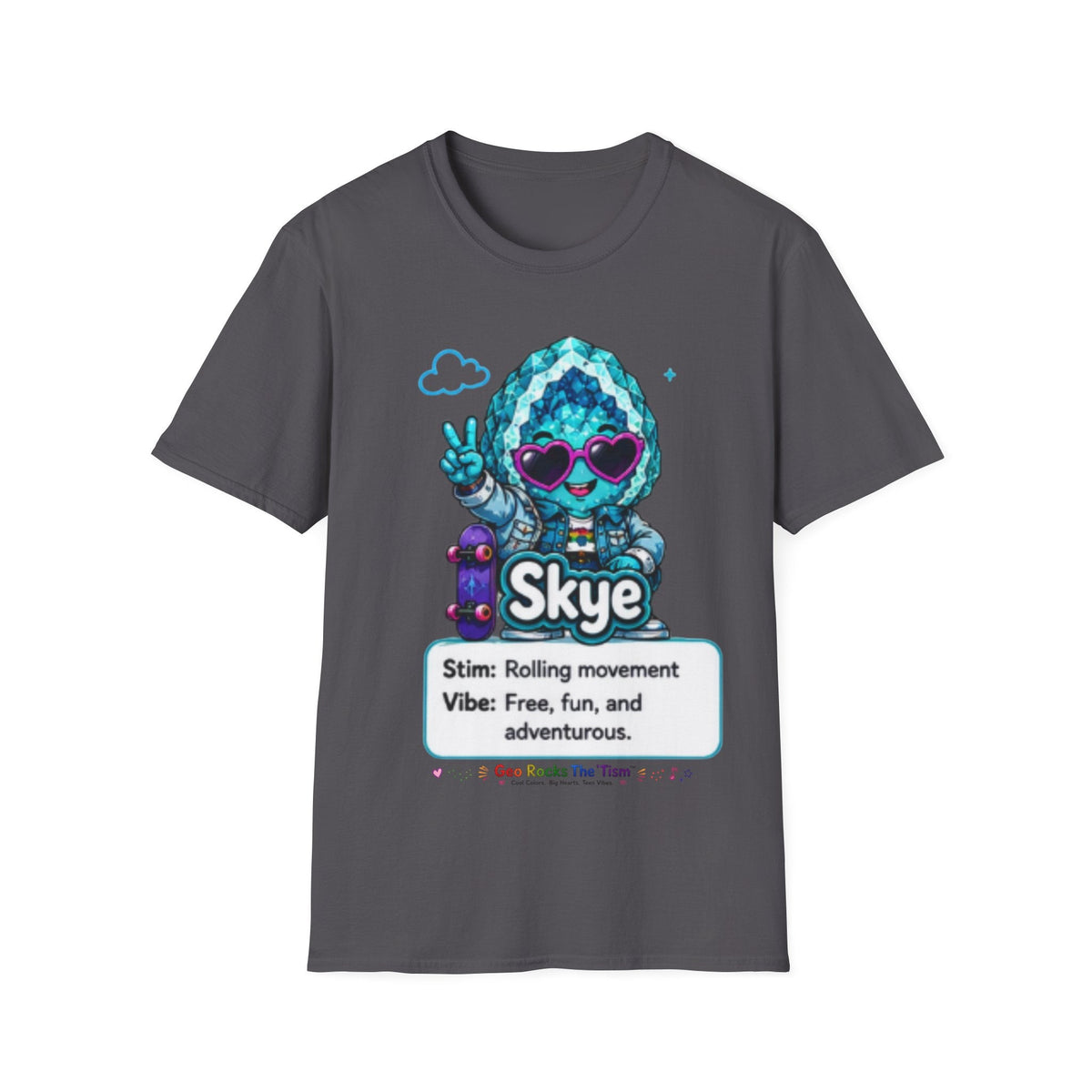 Geo Rocks the 'Tism Teen Stimming Geode "Spin. Breathe. Be You." Tee - Geo Rocks The 'Tism