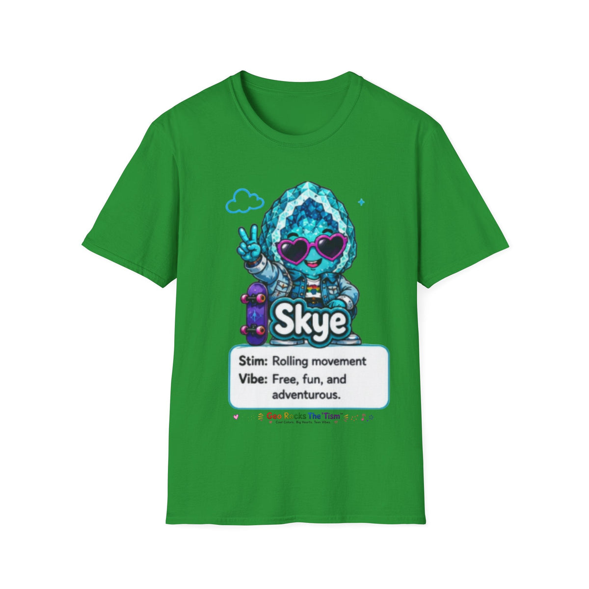 Geo Rocks the 'Tism Teen Stimming Geode "Spin. Breathe. Be You." Tee - Geo Rocks The 'Tism