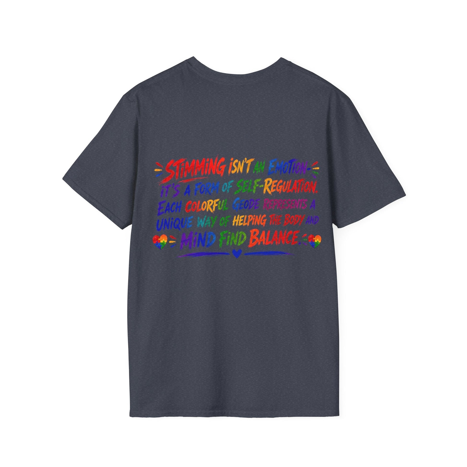 Geo Rocks the 'Tism Teen Stimming Geode "Spin. Breathe. Be You." Tee - Geo Rocks The 'Tism