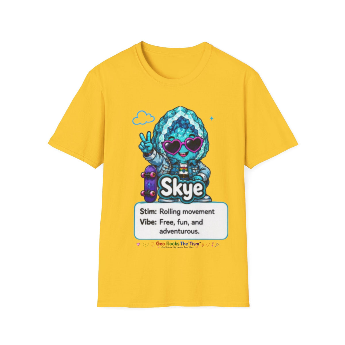 Geo Rocks the 'Tism Teen Stimming Geode "Spin. Breathe. Be You." Tee - Geo Rocks The 'Tism