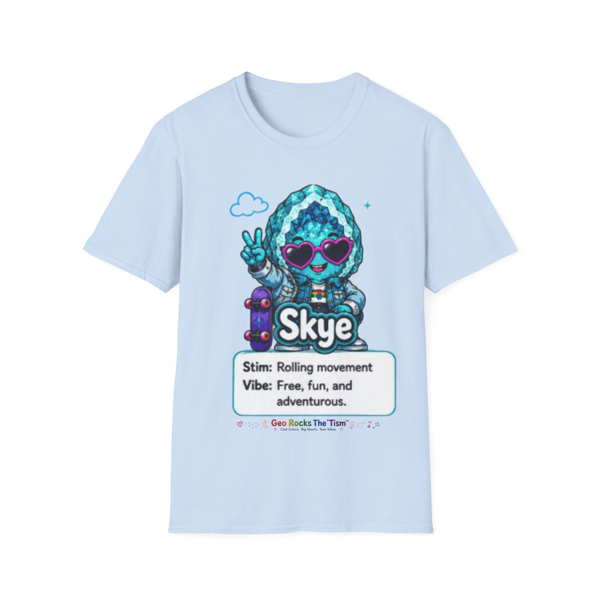 Geo Rocks the 'Tism Teen Stimming Geode "Spin. Breathe. Be You." Tee - Geo Rocks The 'Tism