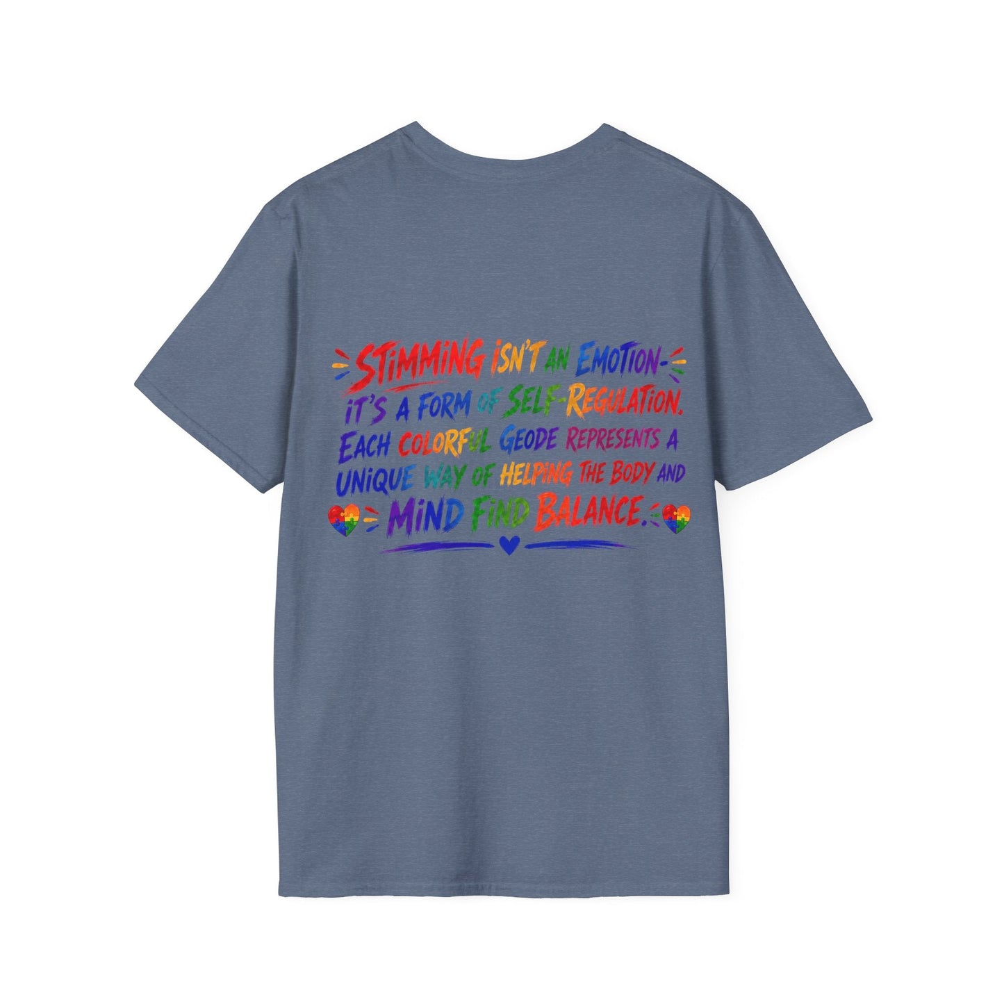 Geo Rocks the 'Tism Teen Stimming Geode "Spin. Breathe. Be You." Tee - Geo Rocks The 'Tism