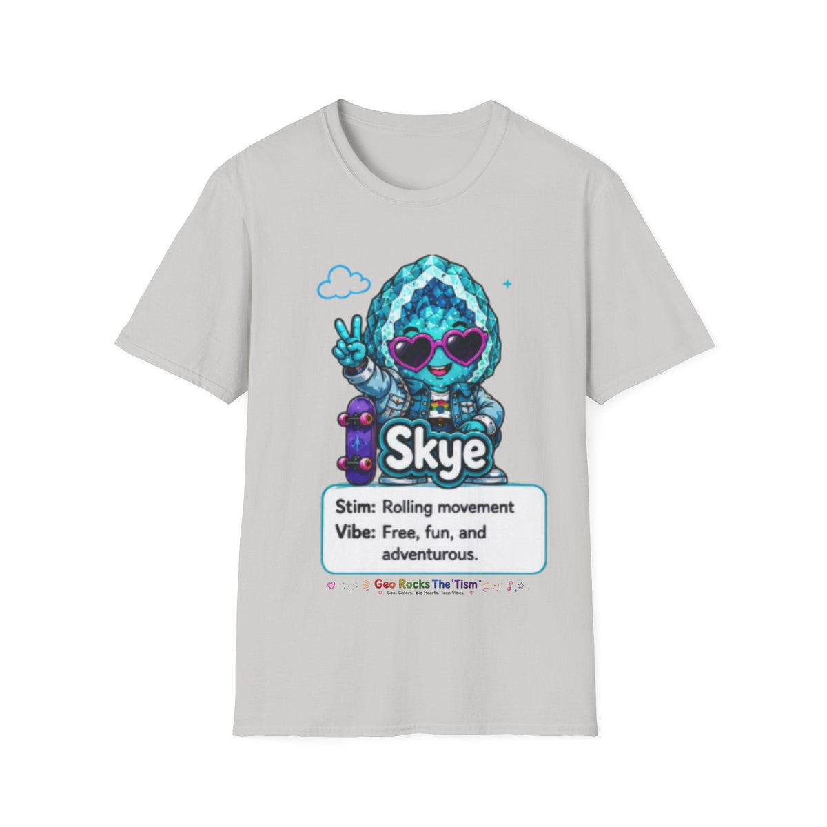Geo Rocks the 'Tism Teen Stimming Geode "Spin. Breathe. Be You." Tee - Geo Rocks The 'Tism